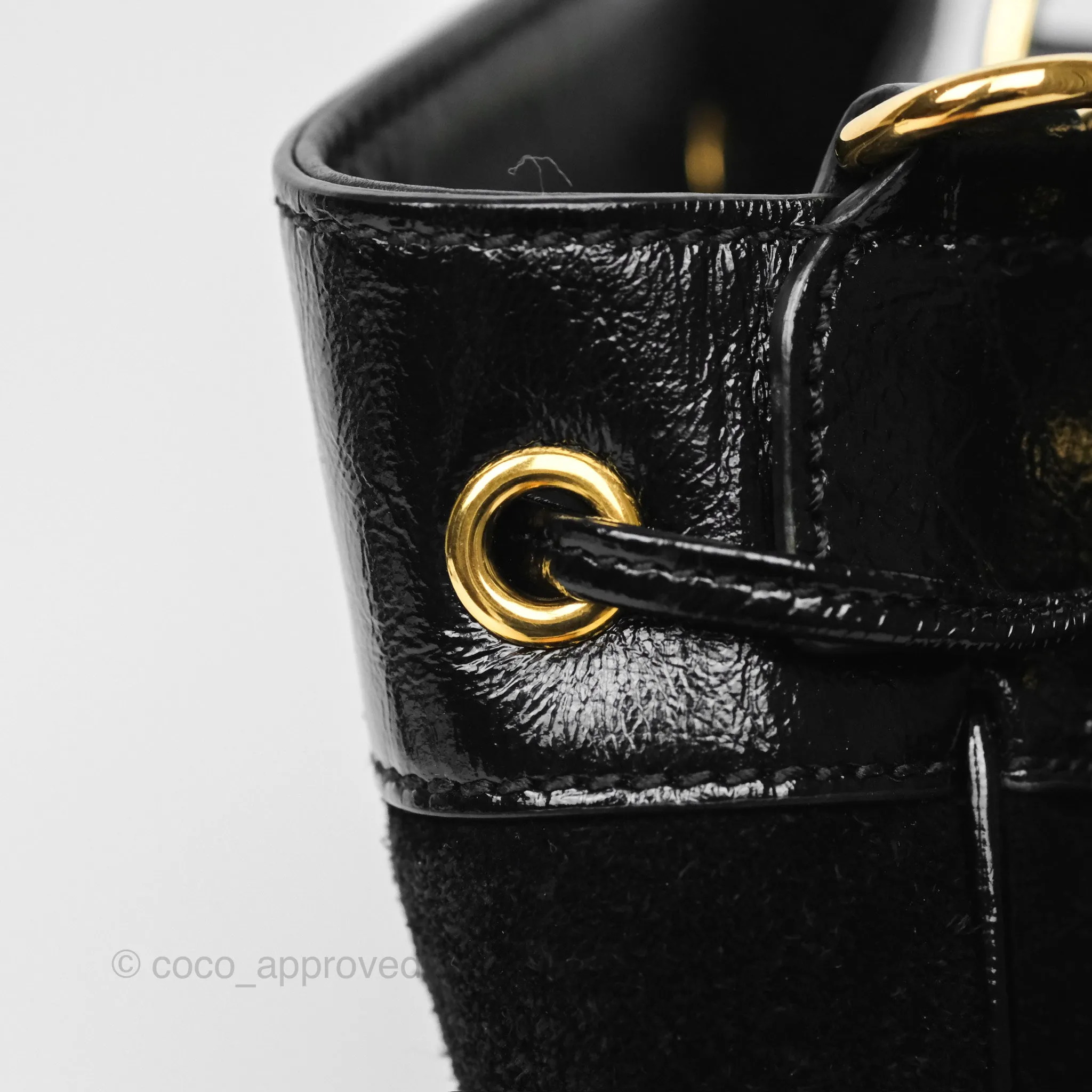 Gucci Small Ophidia Bucket Bag Black Suede