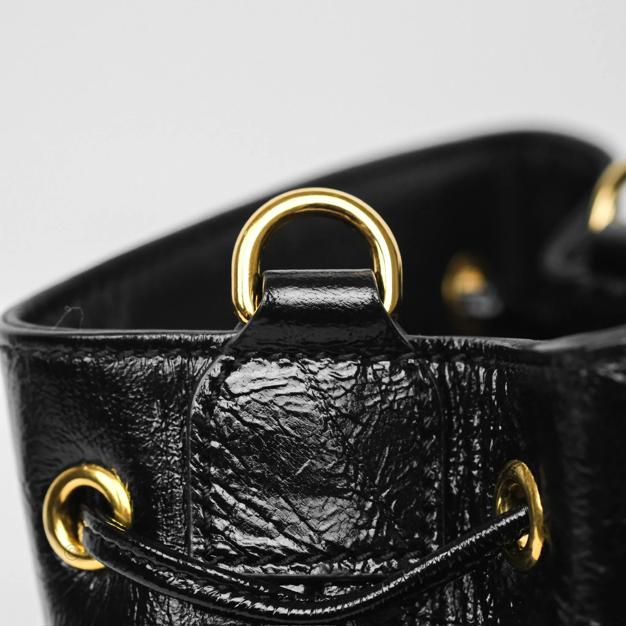 Gucci Small Ophidia Bucket Bag Black Suede