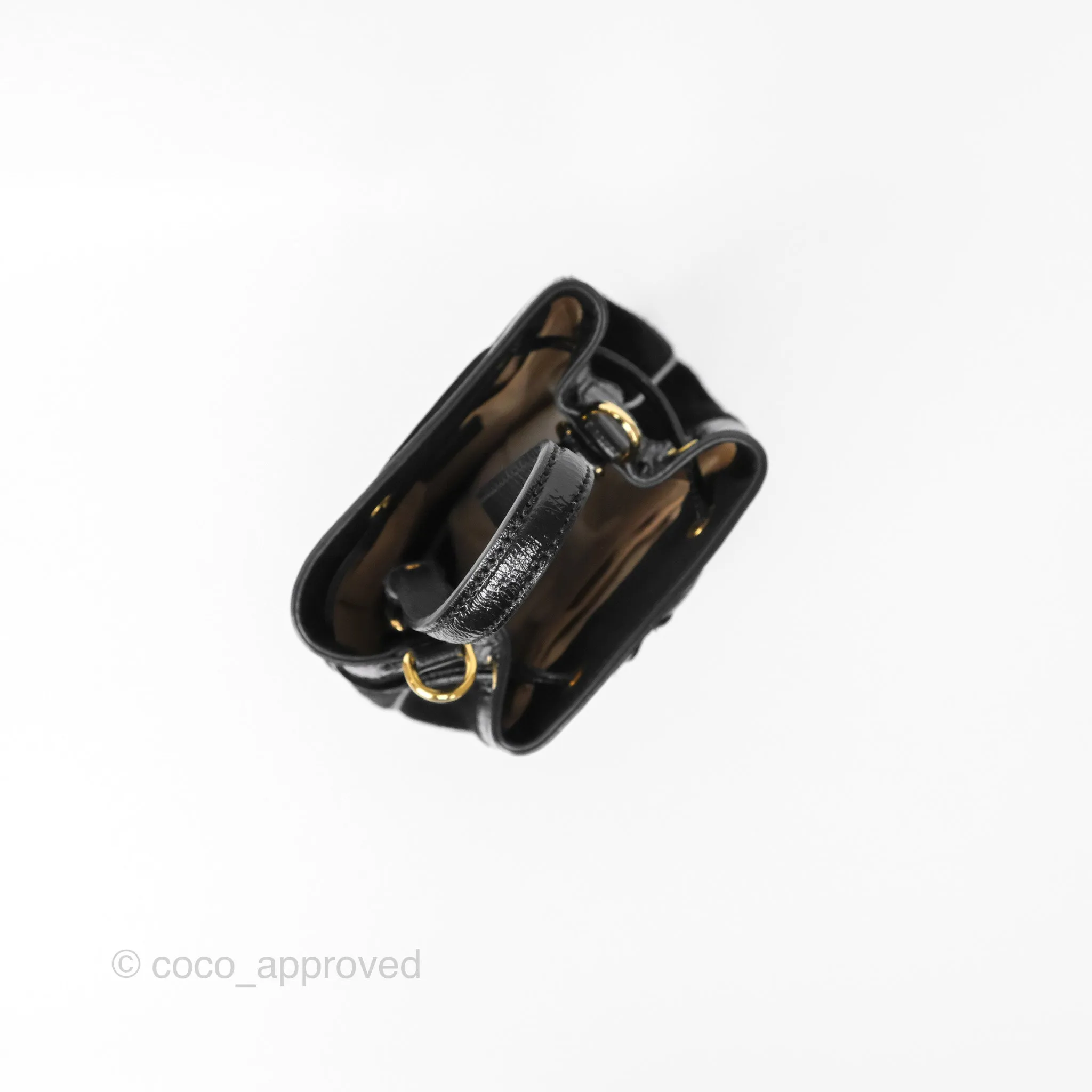Gucci Small Ophidia Bucket Bag Black Suede