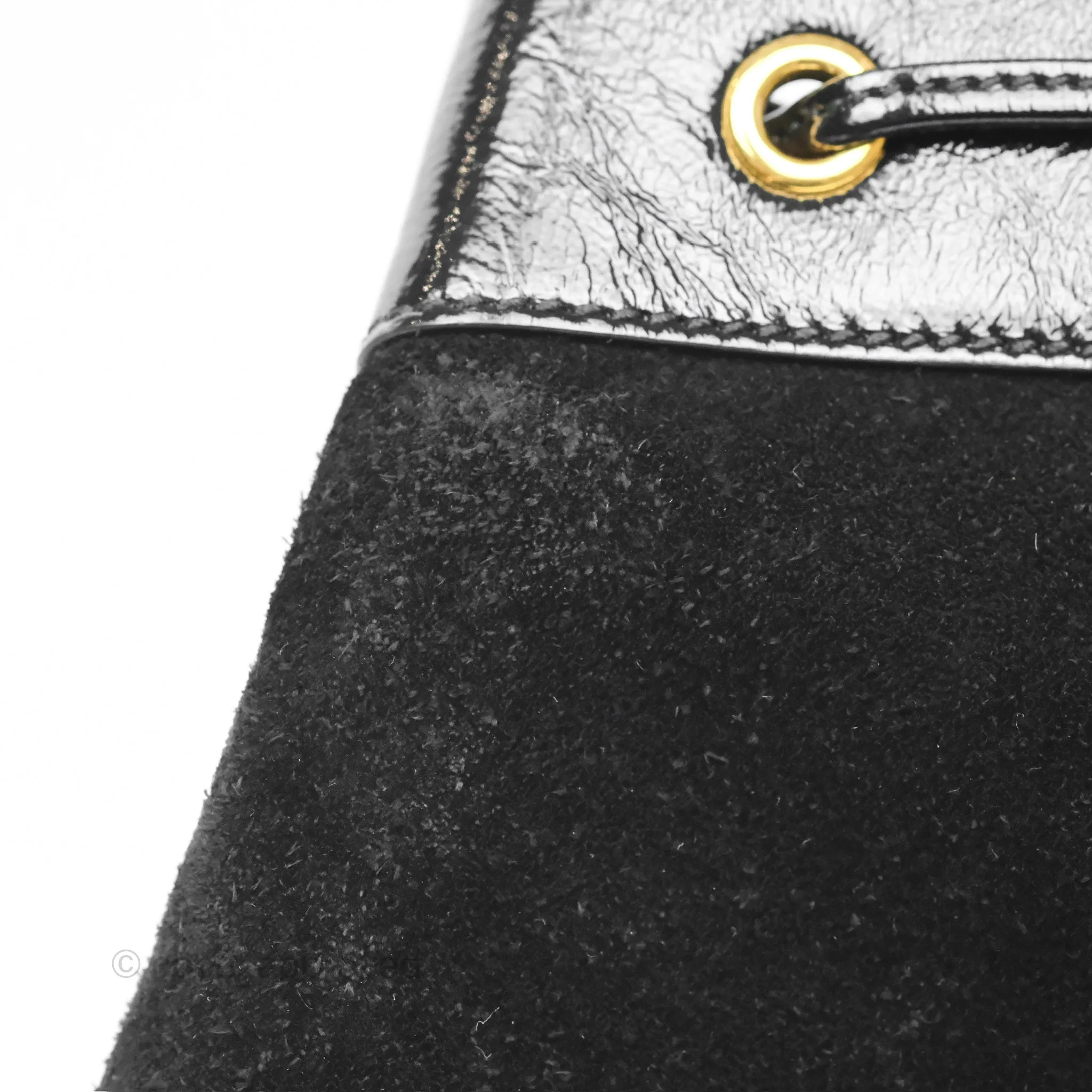 Gucci Small Ophidia Bucket Bag Black Suede