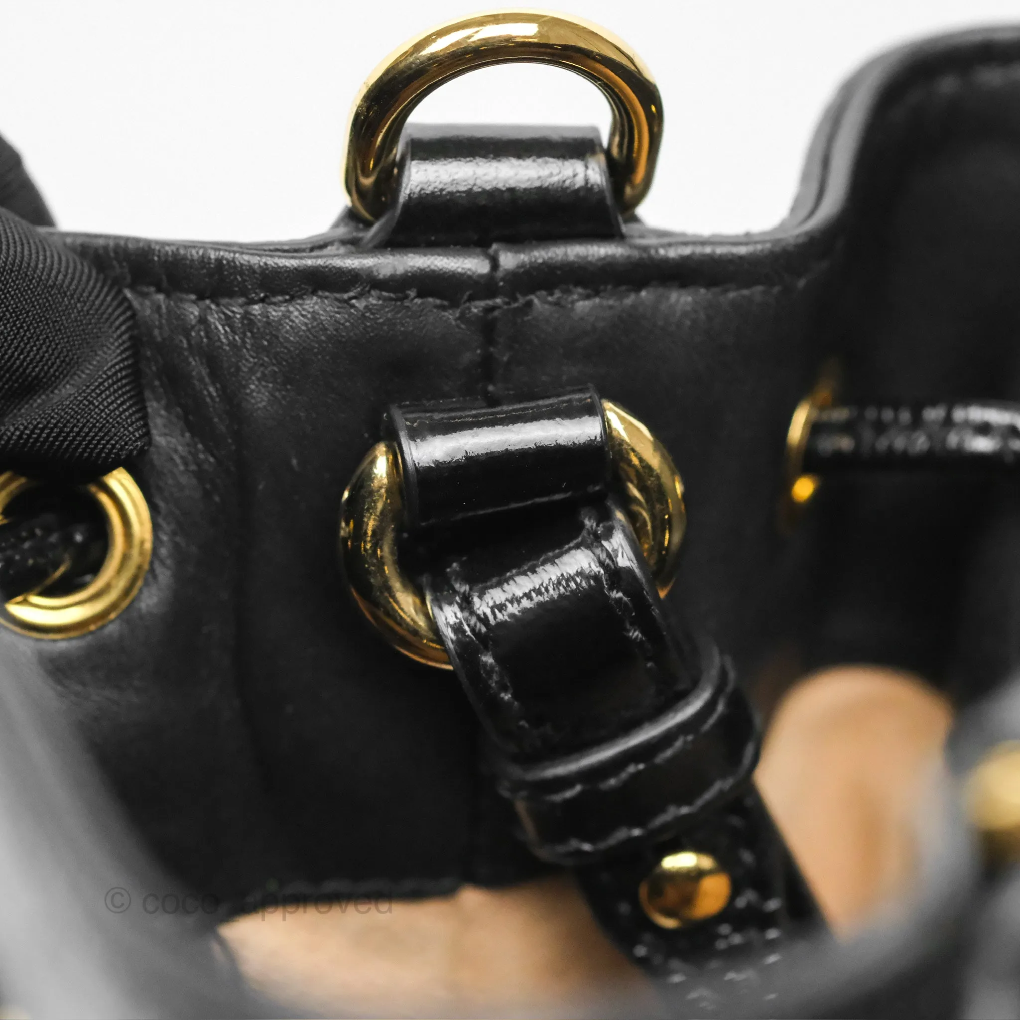 Gucci Small Ophidia Bucket Bag Black Suede
