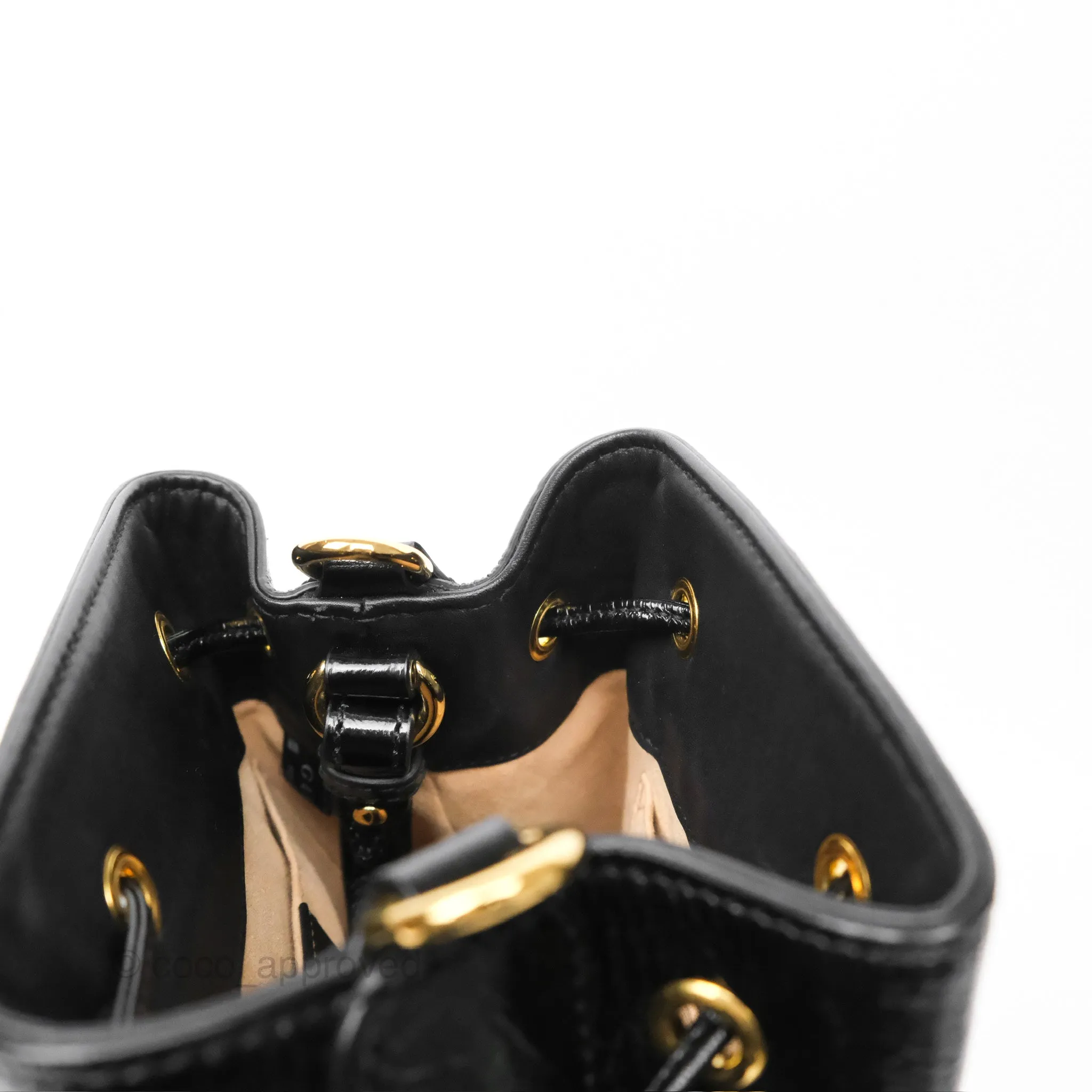 Gucci Small Ophidia Bucket Bag Black Suede