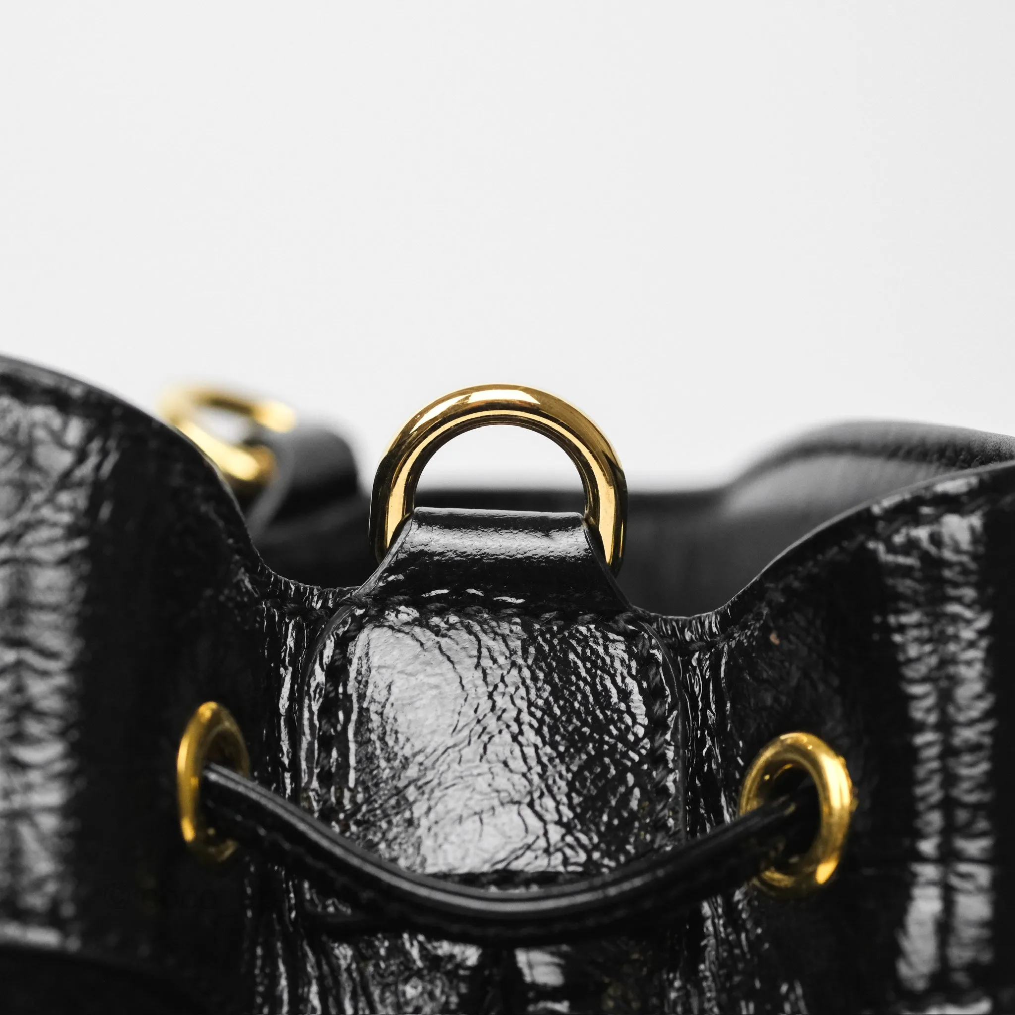 Gucci Small Ophidia Bucket Bag Black Suede