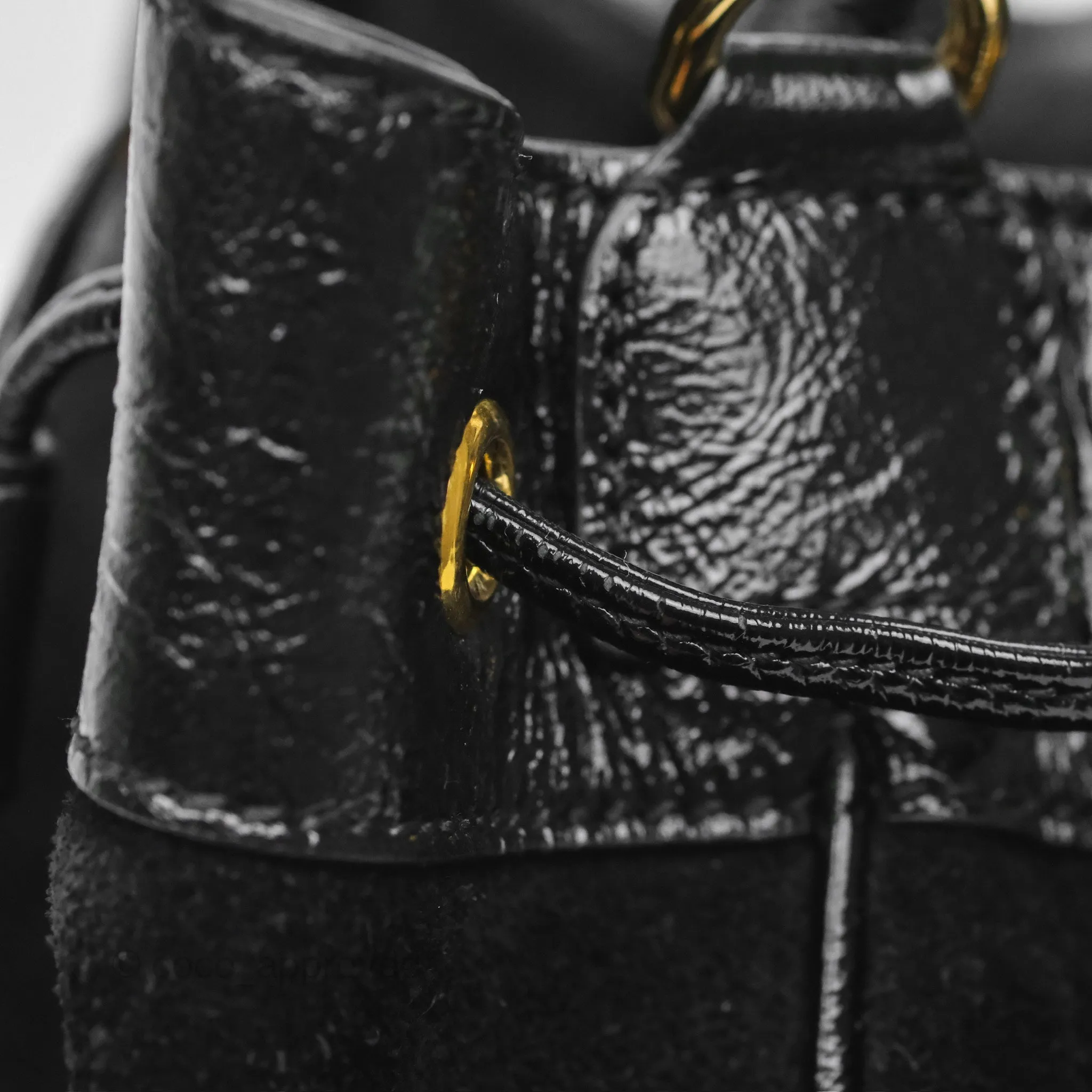Gucci Small Ophidia Bucket Bag Black Suede