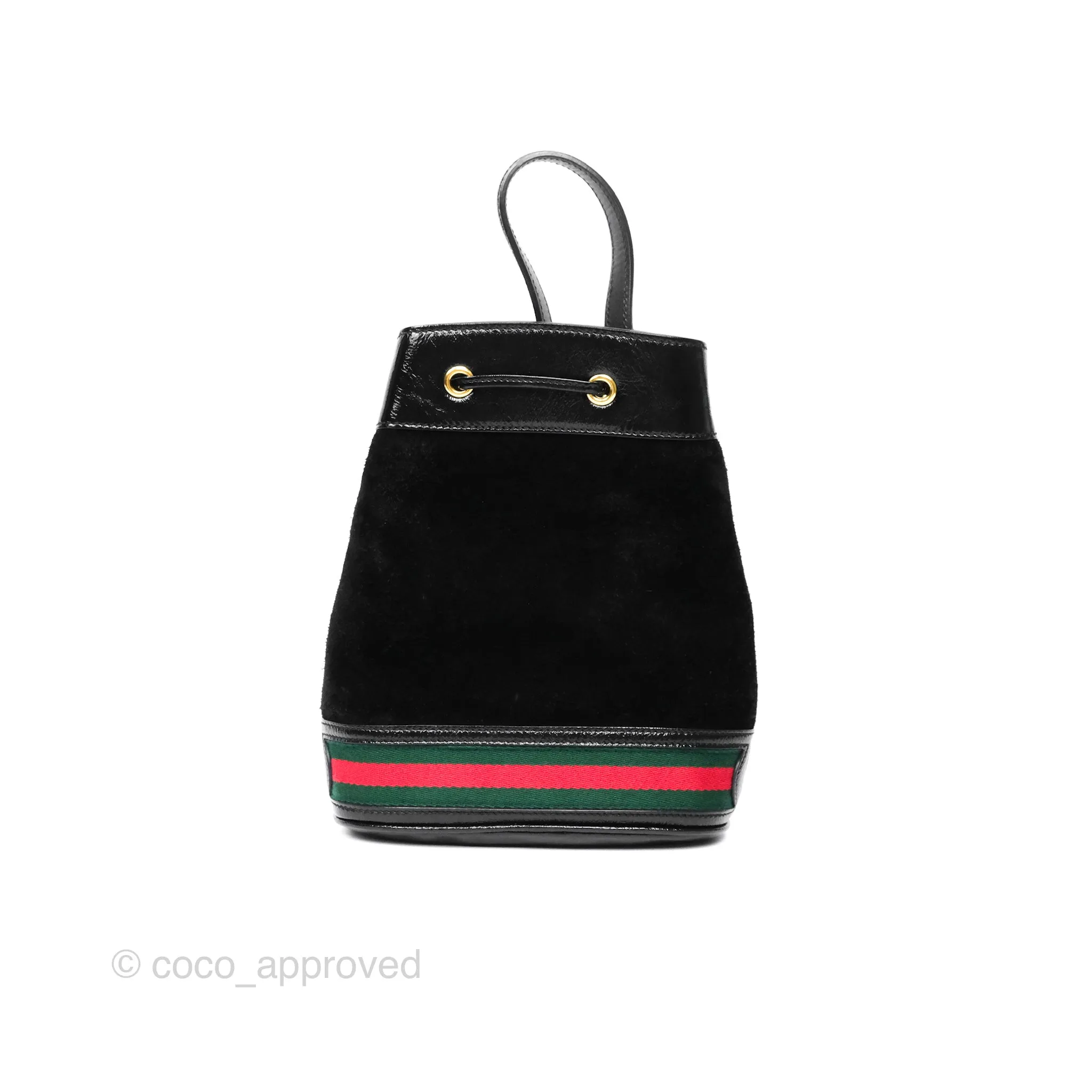 Gucci Small Ophidia Bucket Bag Black Suede
