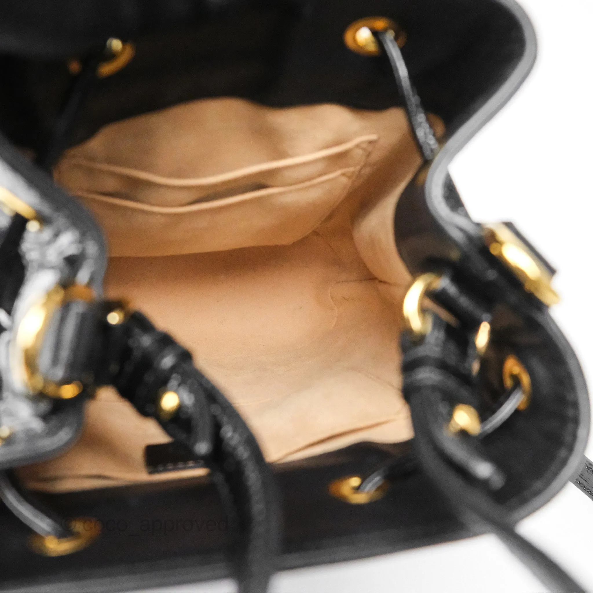 Gucci Small Ophidia Bucket Bag Black Suede