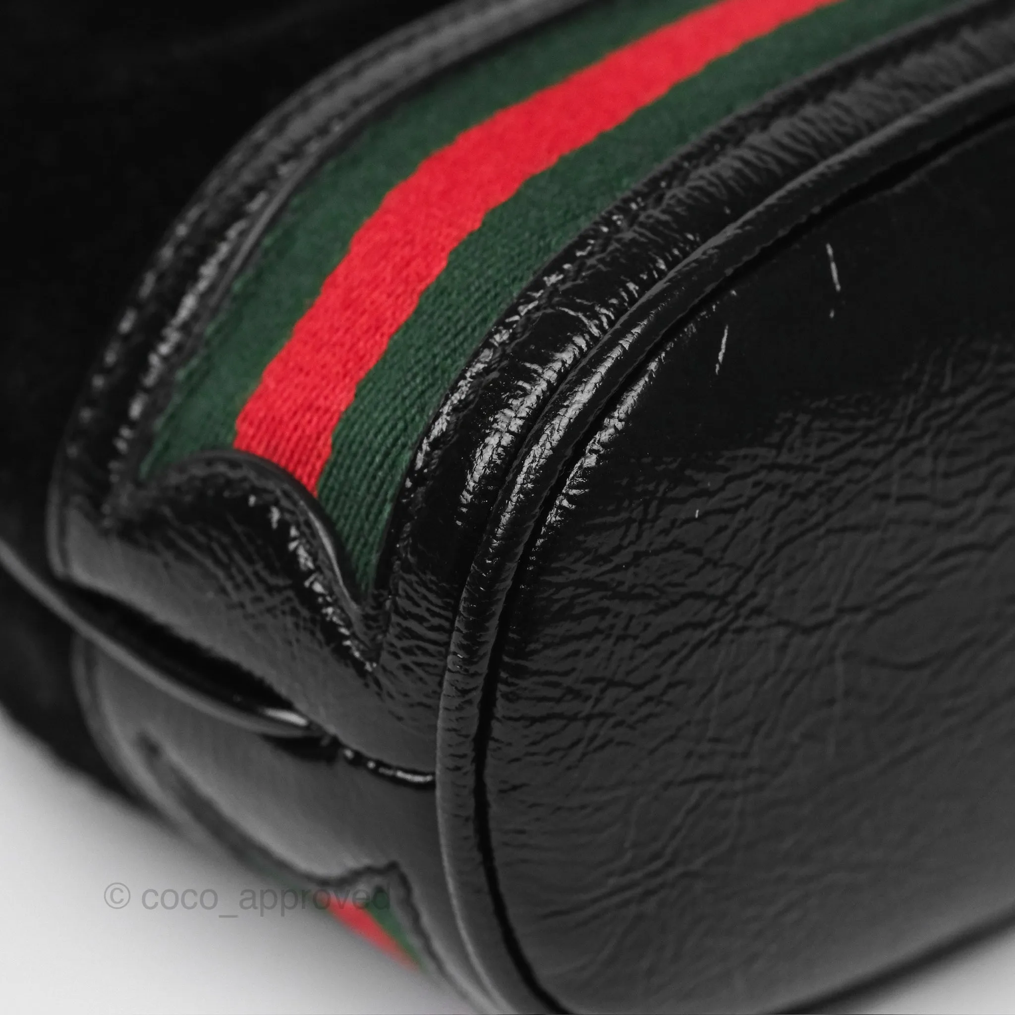Gucci Small Ophidia Bucket Bag Black Suede