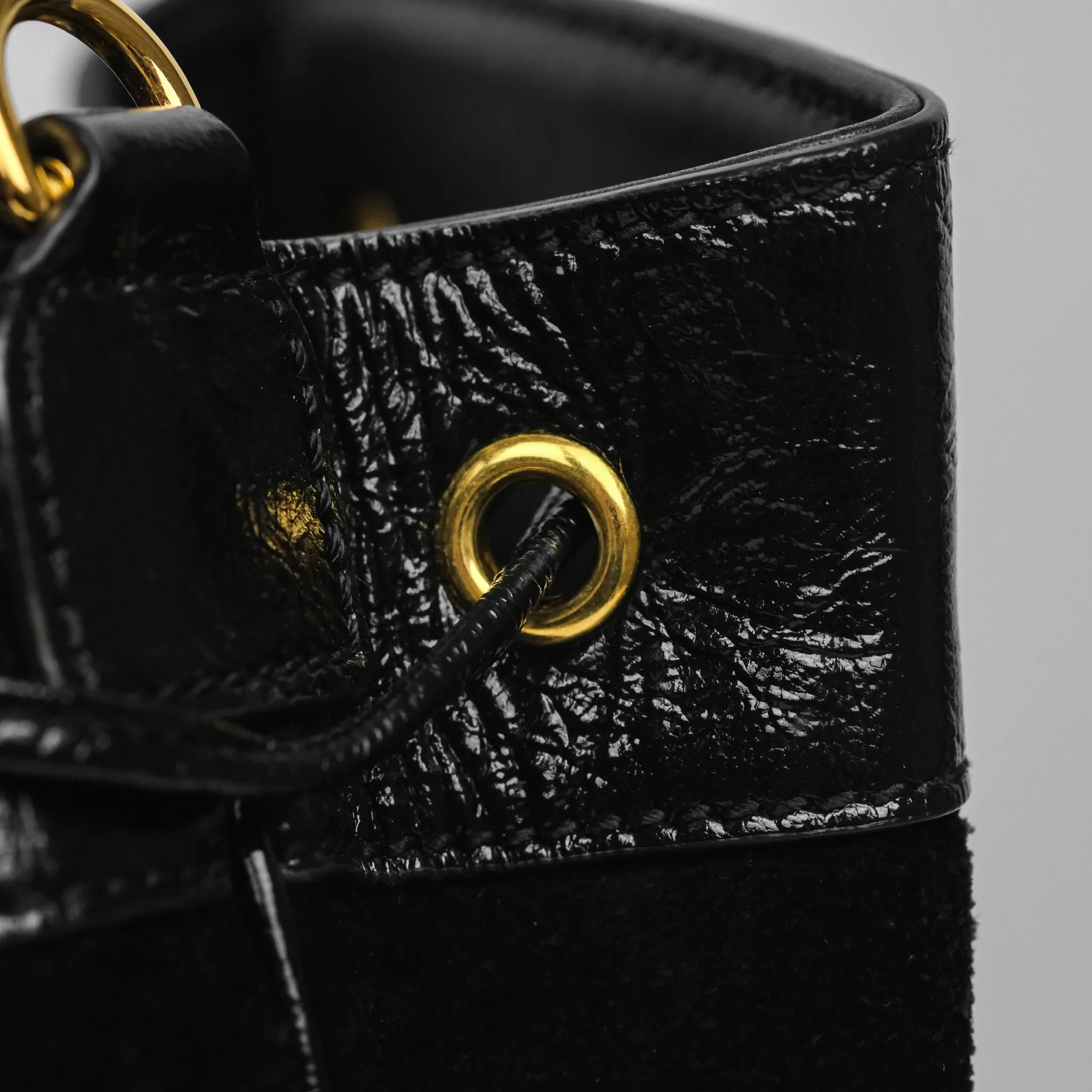 Gucci Small Ophidia Bucket Bag Black Suede