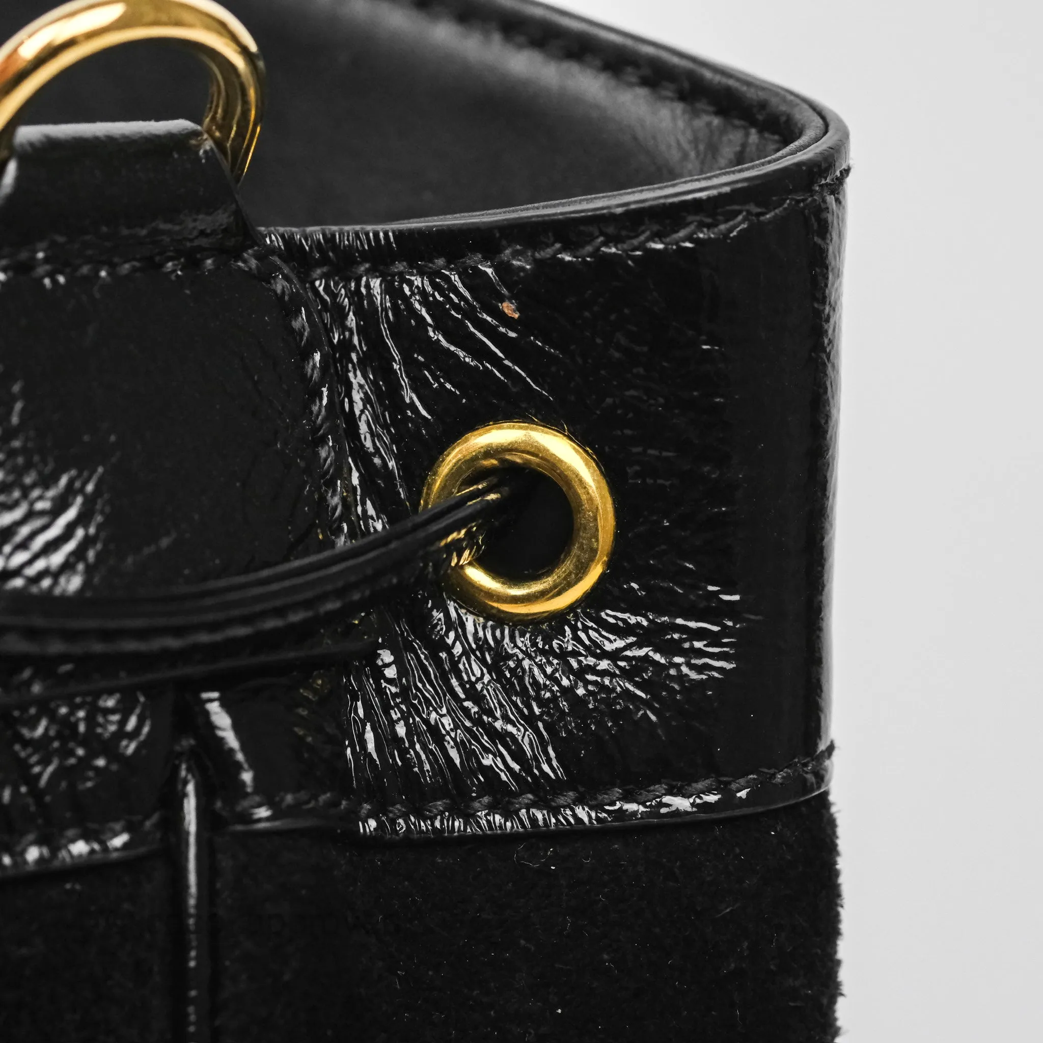 Gucci Small Ophidia Bucket Bag Black Suede