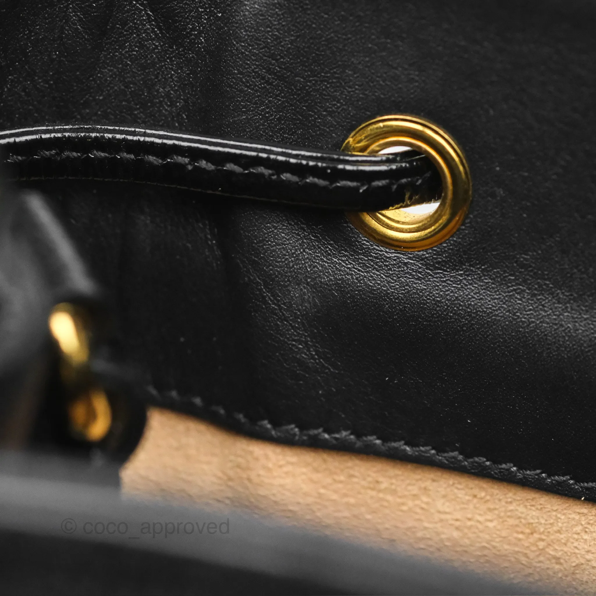 Gucci Small Ophidia Bucket Bag Black Suede