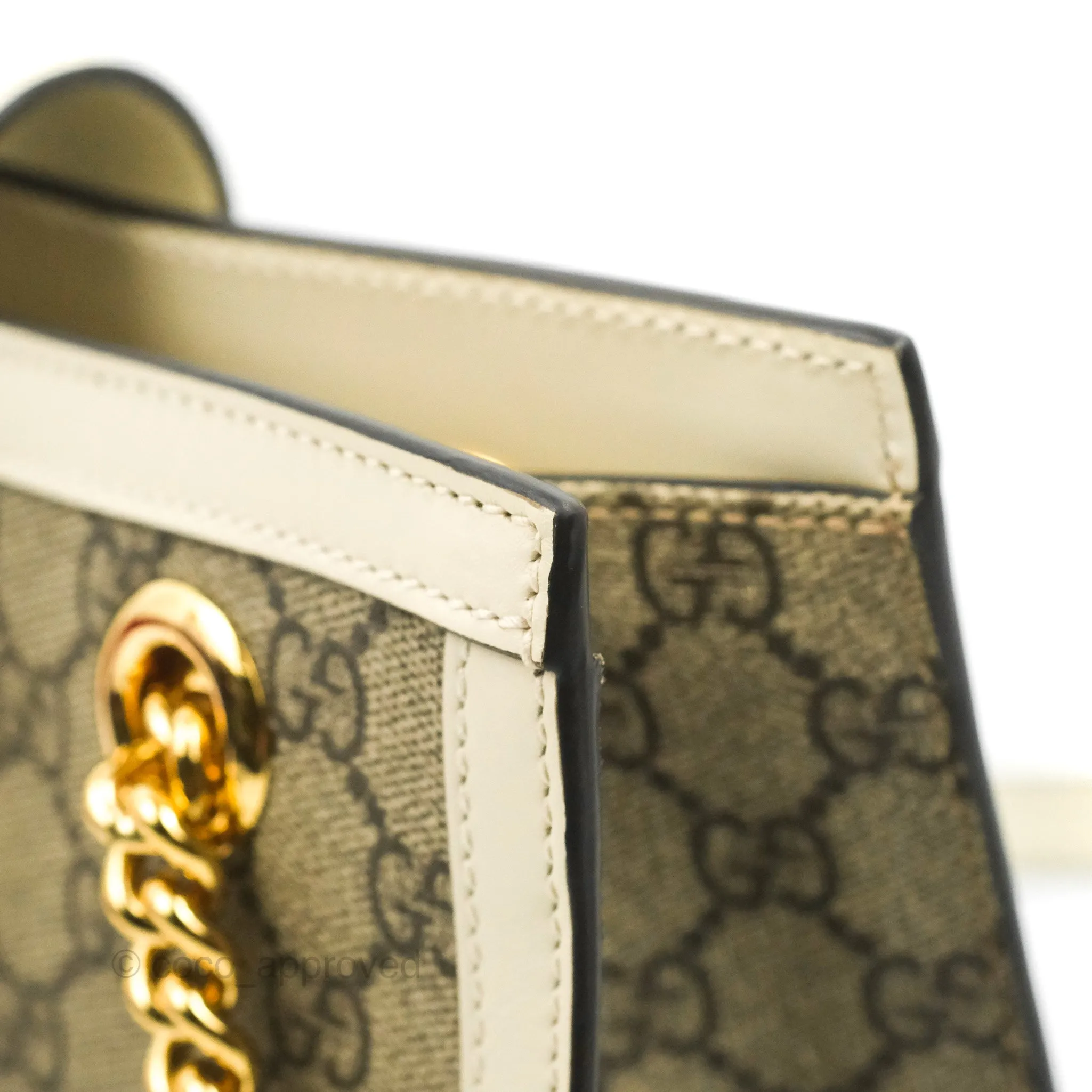 Gucci Small Padlock Shoulder Bag GG Supreme Canvas White