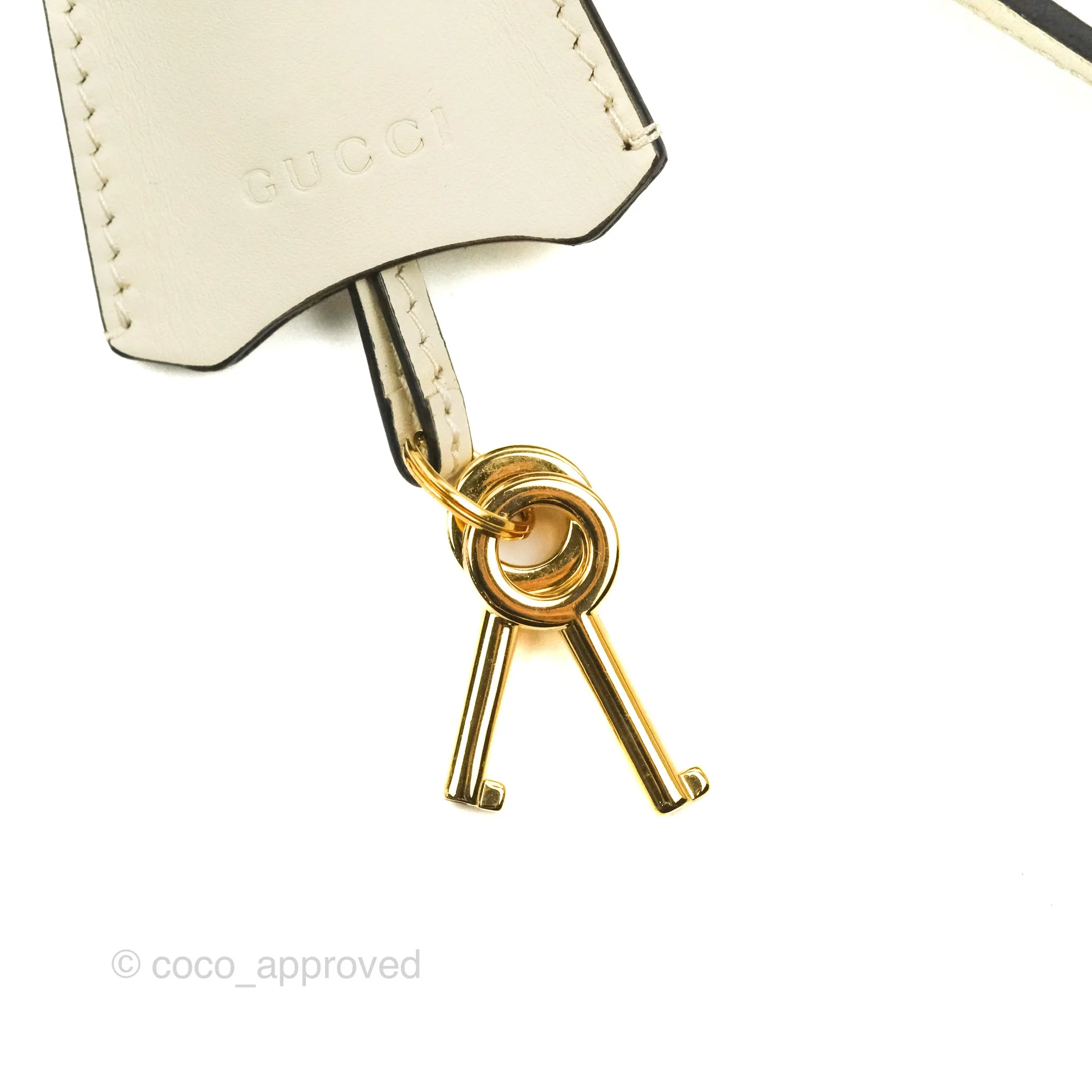 Gucci Small Padlock Shoulder Bag GG Supreme Canvas White