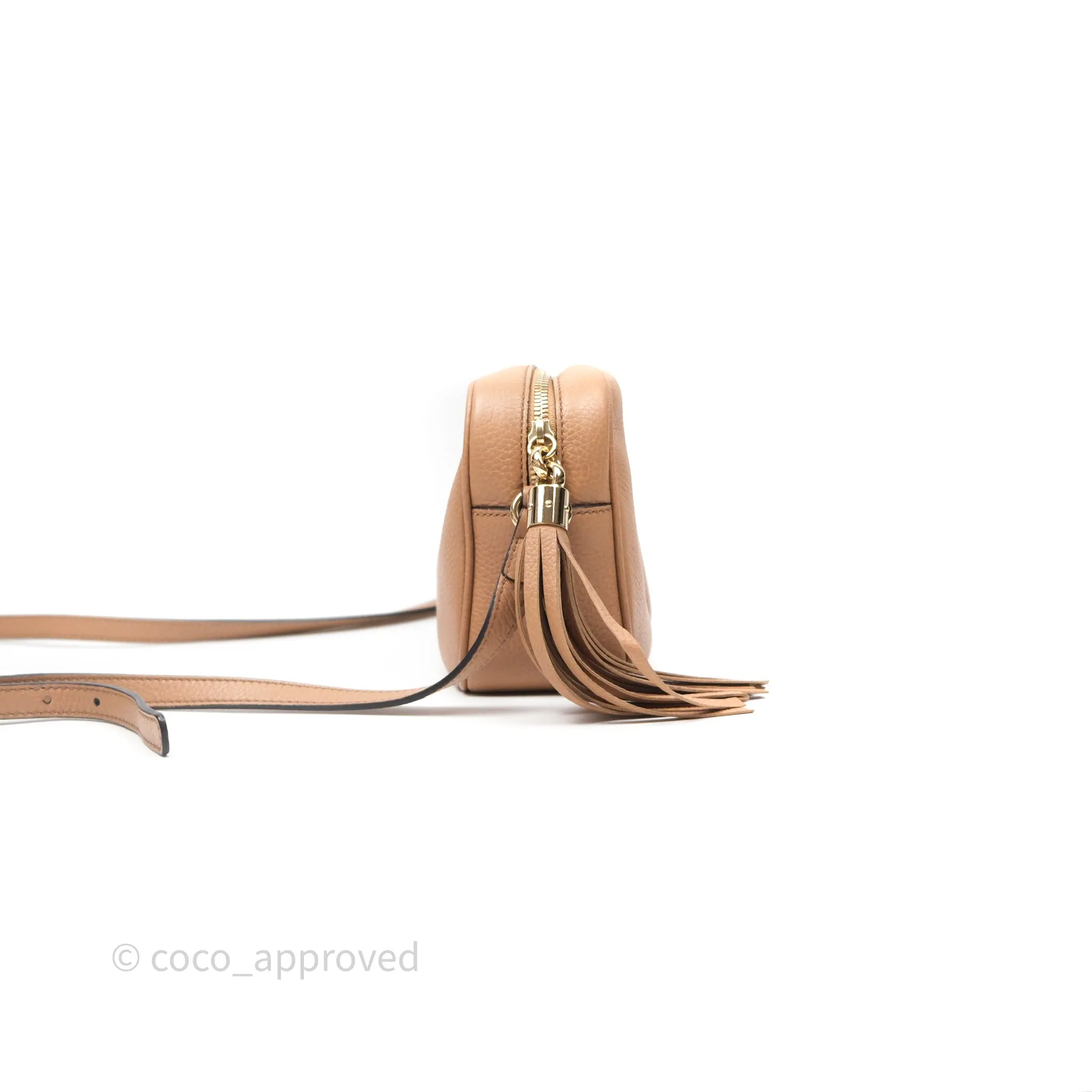 Gucci Small Soho Disco Bag Calfskin Beige