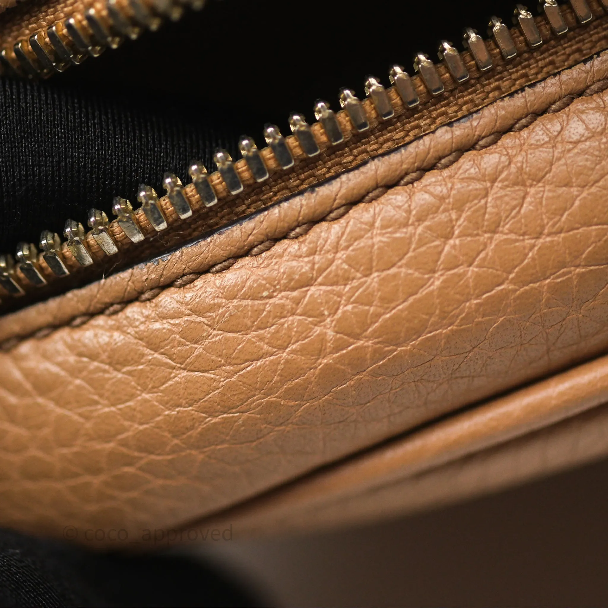 Gucci Small Soho Disco Bag Calfskin Beige