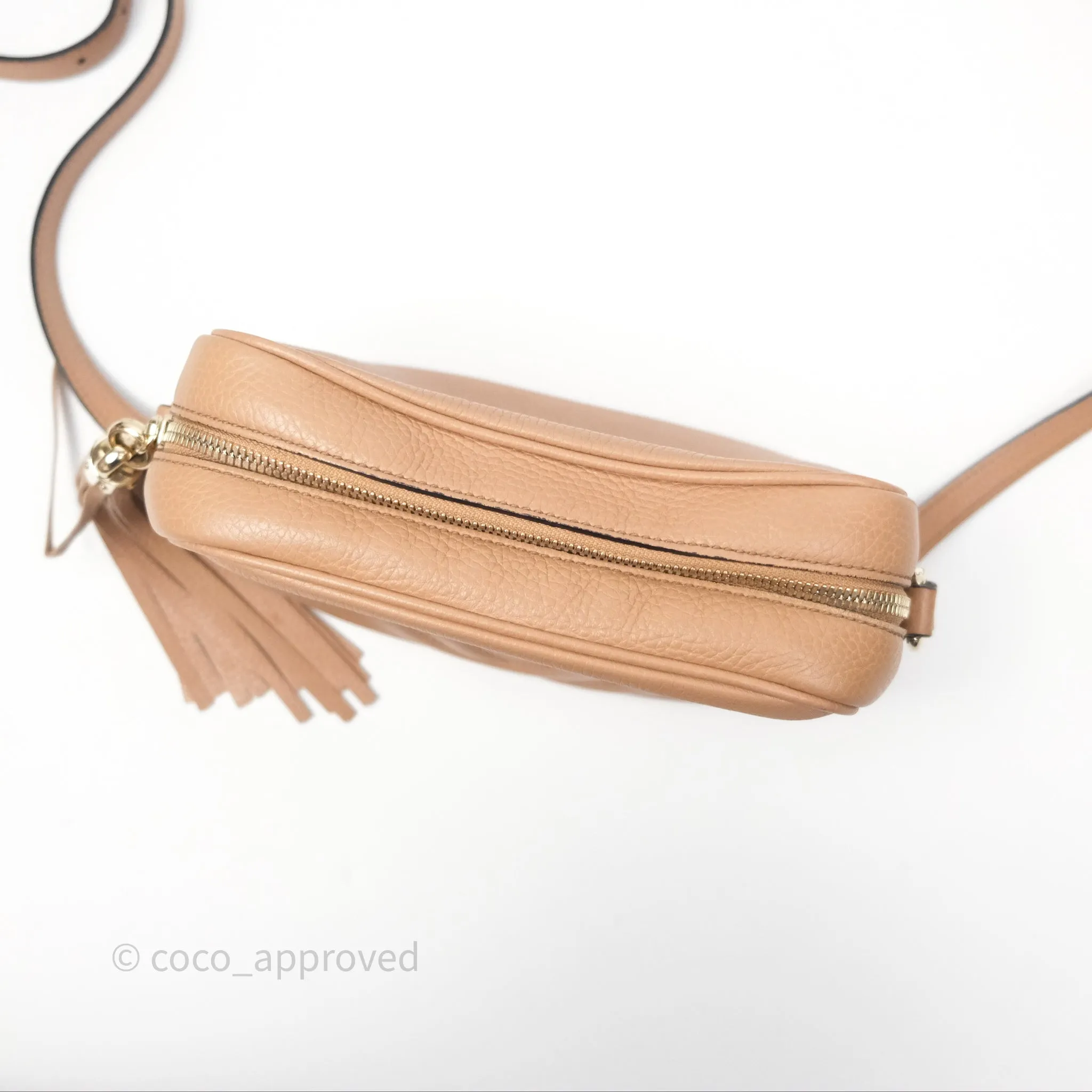 Gucci Small Soho Disco Bag Calfskin Beige