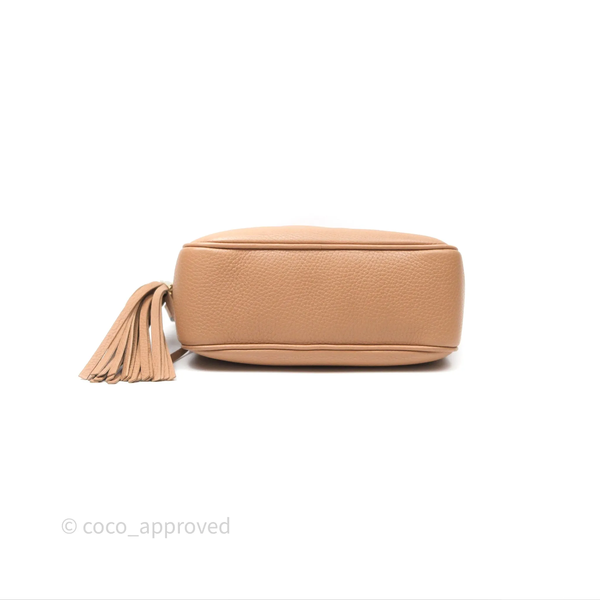 Gucci Small Soho Disco Bag Calfskin Beige