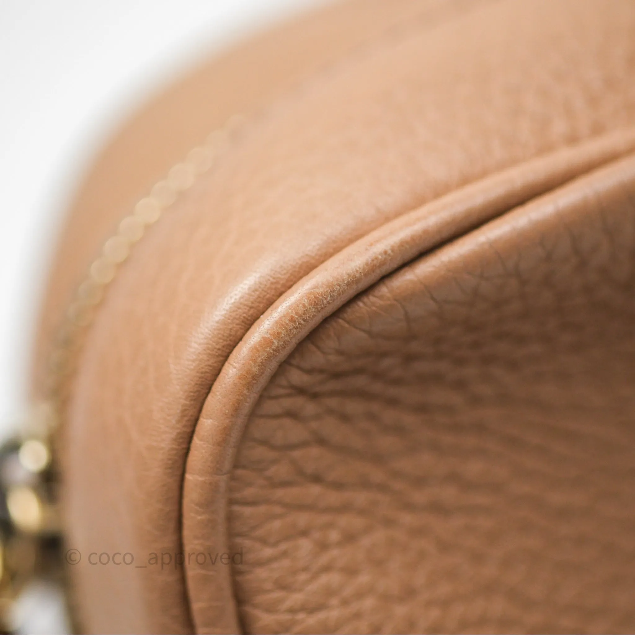 Gucci Small Soho Disco Bag Calfskin Beige