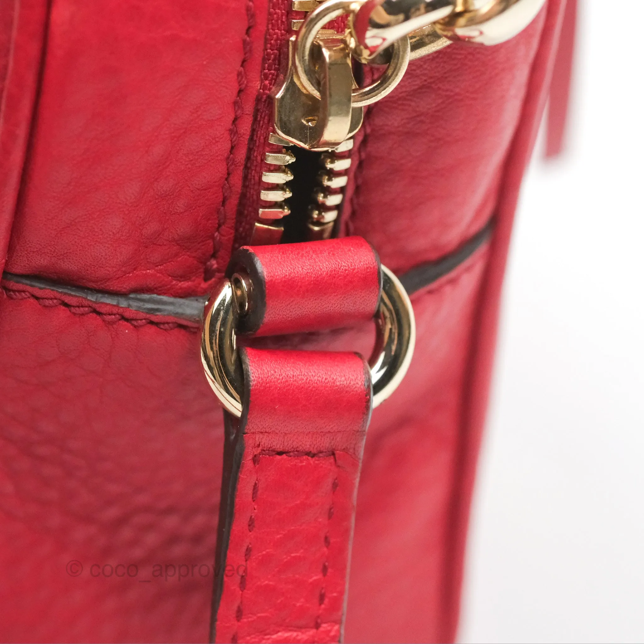 Gucci Small Soho Disco Bag Red Calfskin