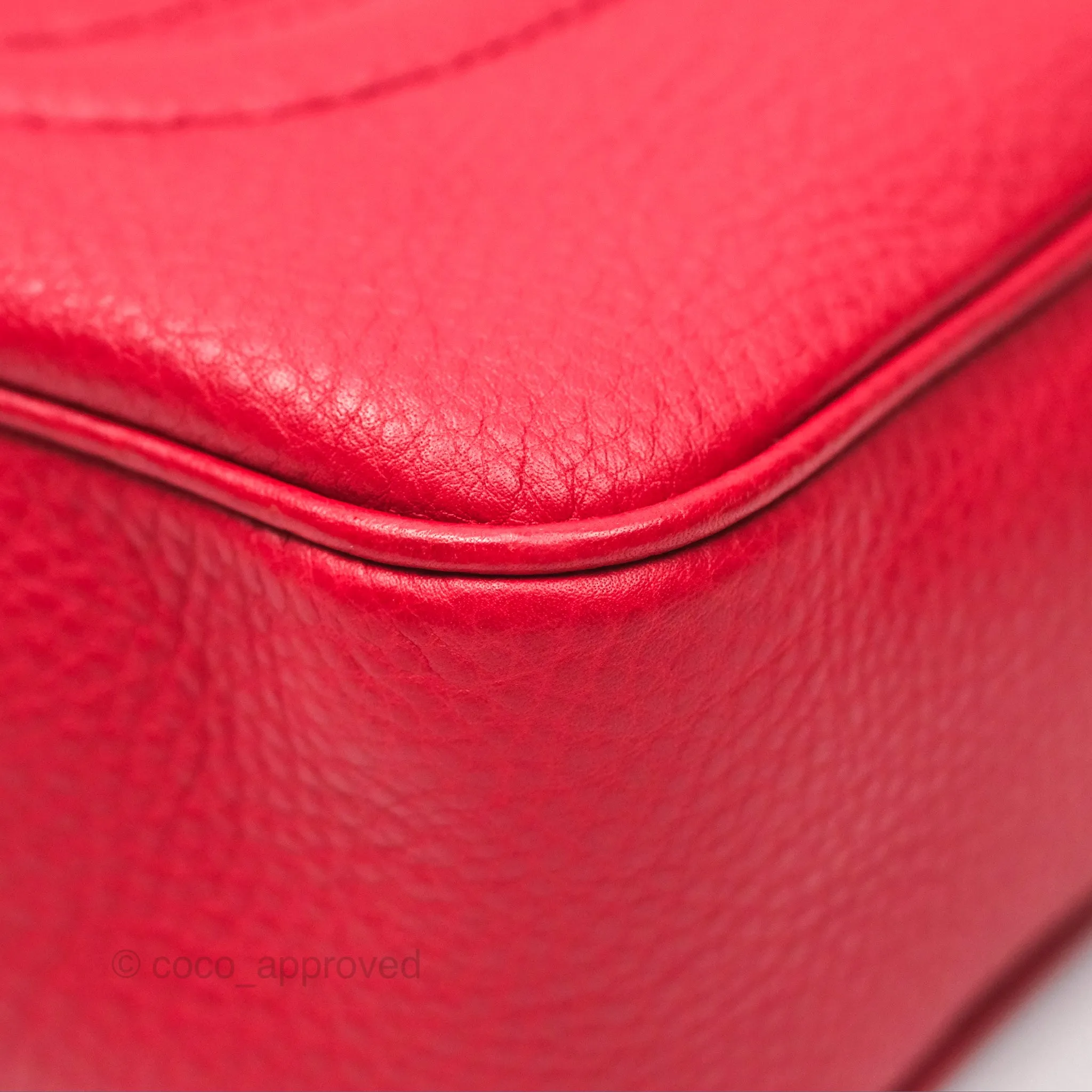 Gucci Small Soho Disco Bag Red Calfskin