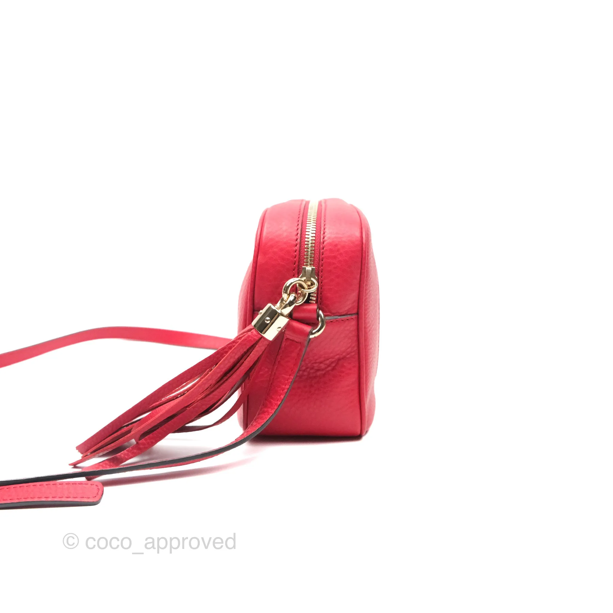 Gucci Small Soho Disco Bag Red Calfskin
