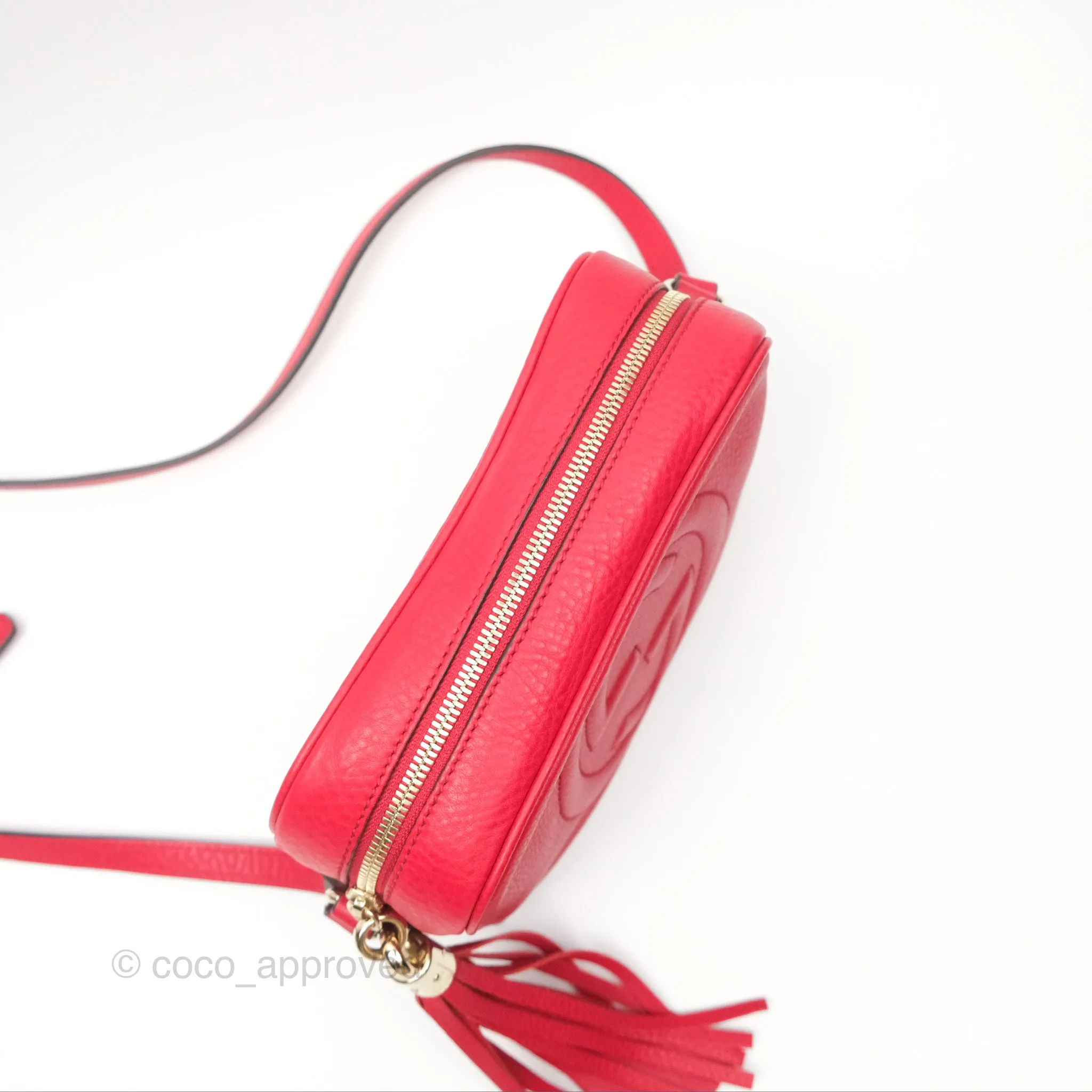 Gucci Small Soho Disco Bag Red Calfskin