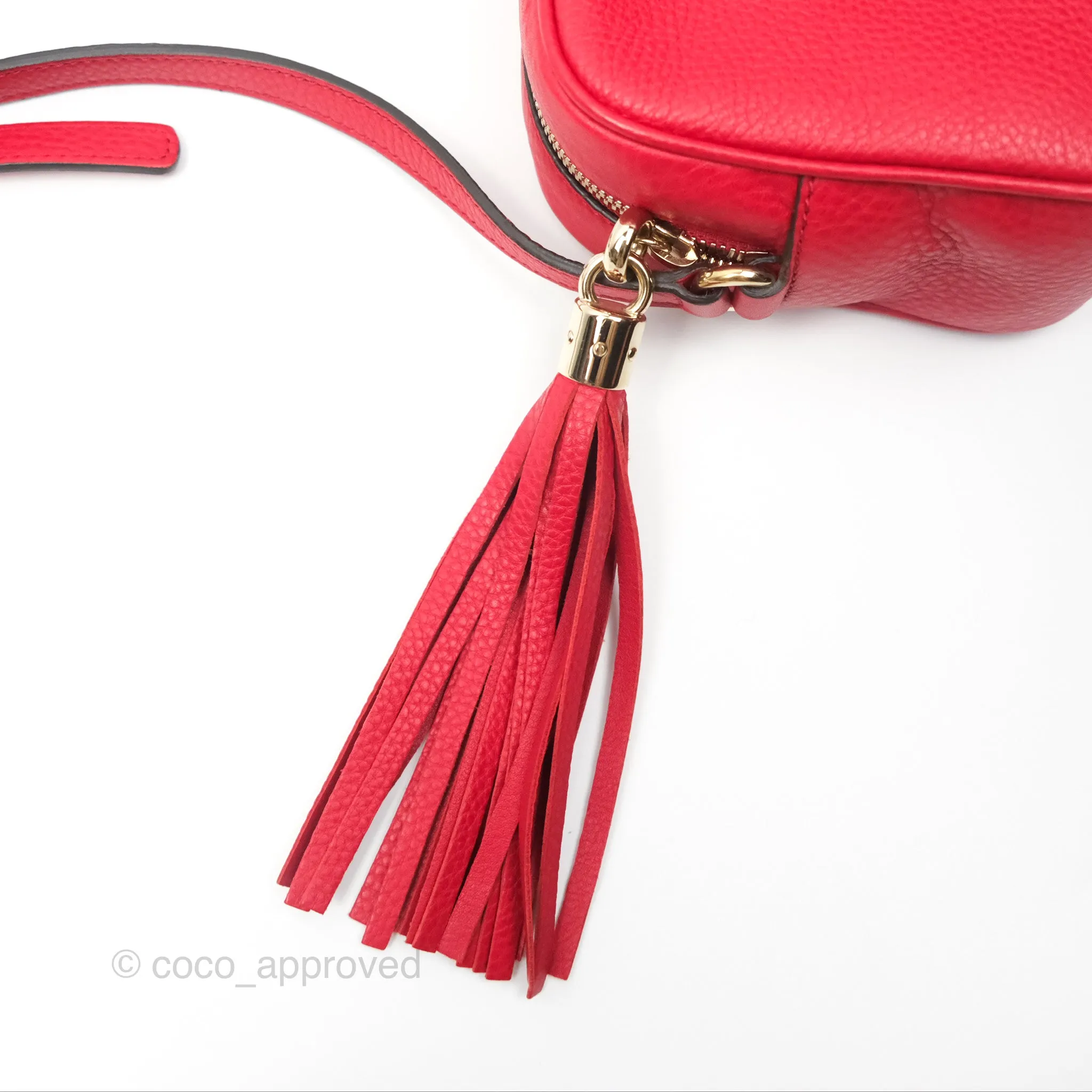 Gucci Small Soho Disco Bag Red Calfskin