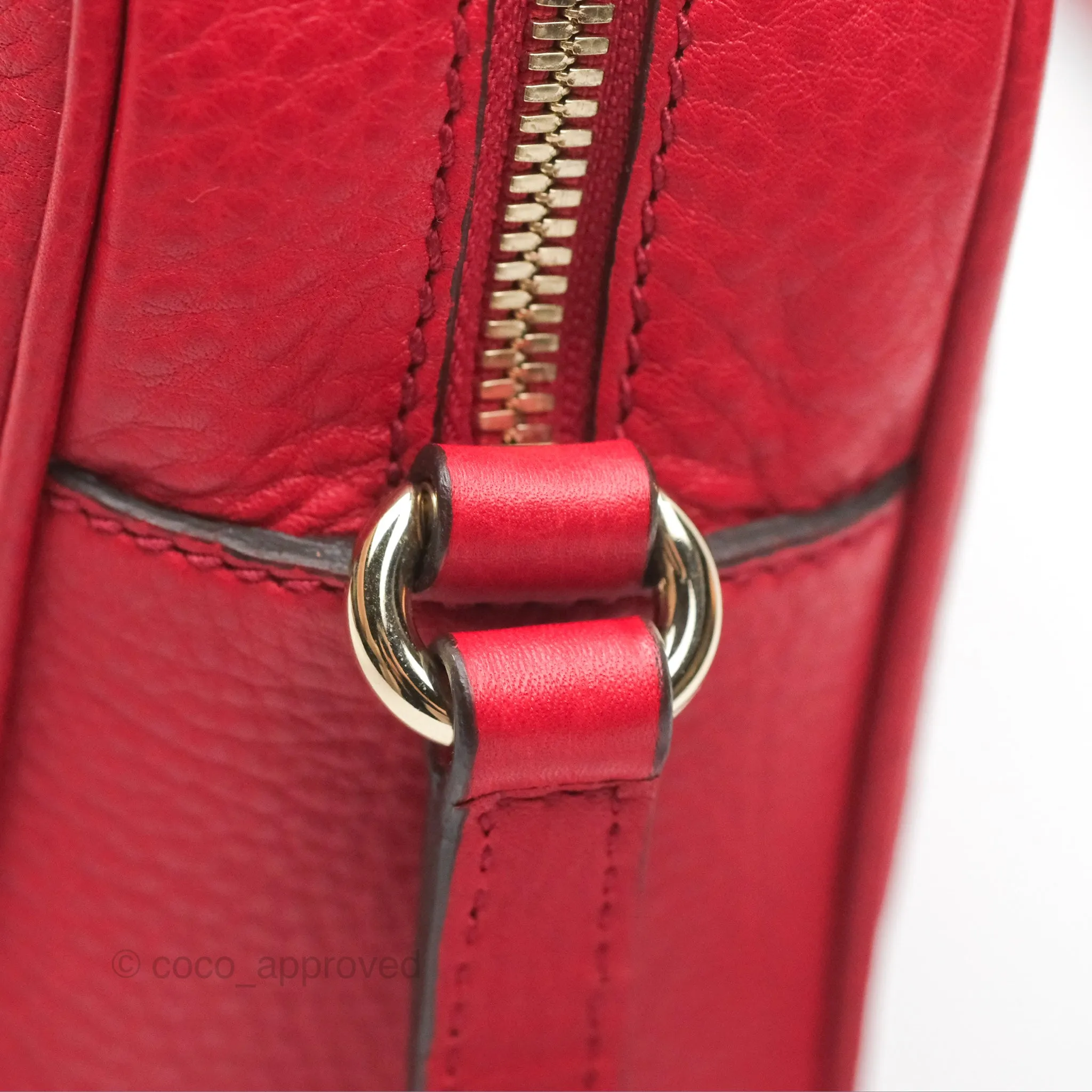 Gucci Small Soho Disco Bag Red Calfskin