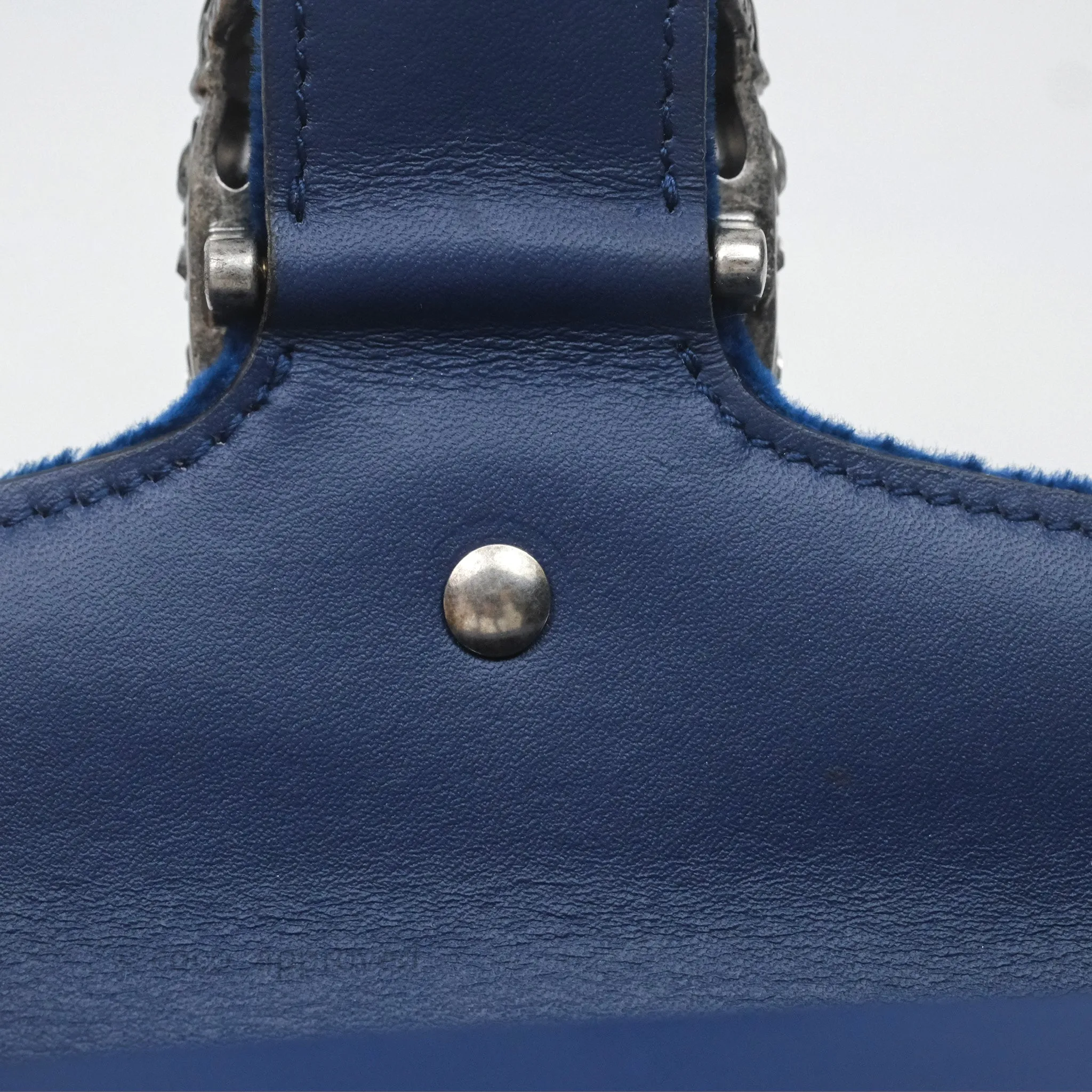 Gucci Super Mini Dionysus Crossbody Bag Royal Blue Velvet