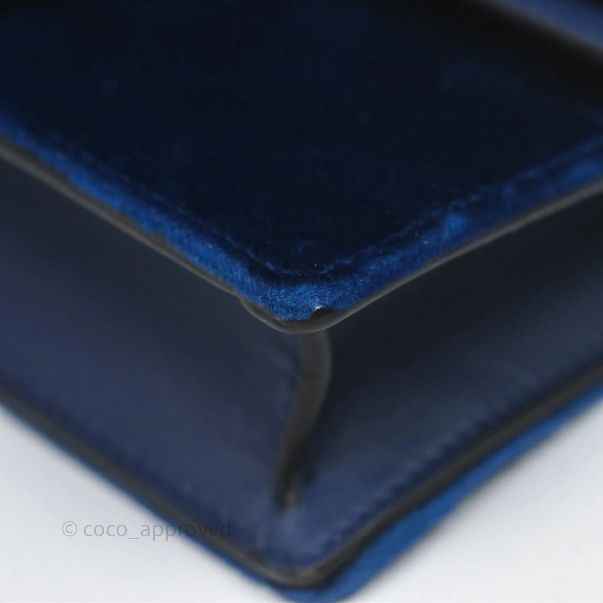 Gucci Super Mini Dionysus Crossbody Bag Royal Blue Velvet