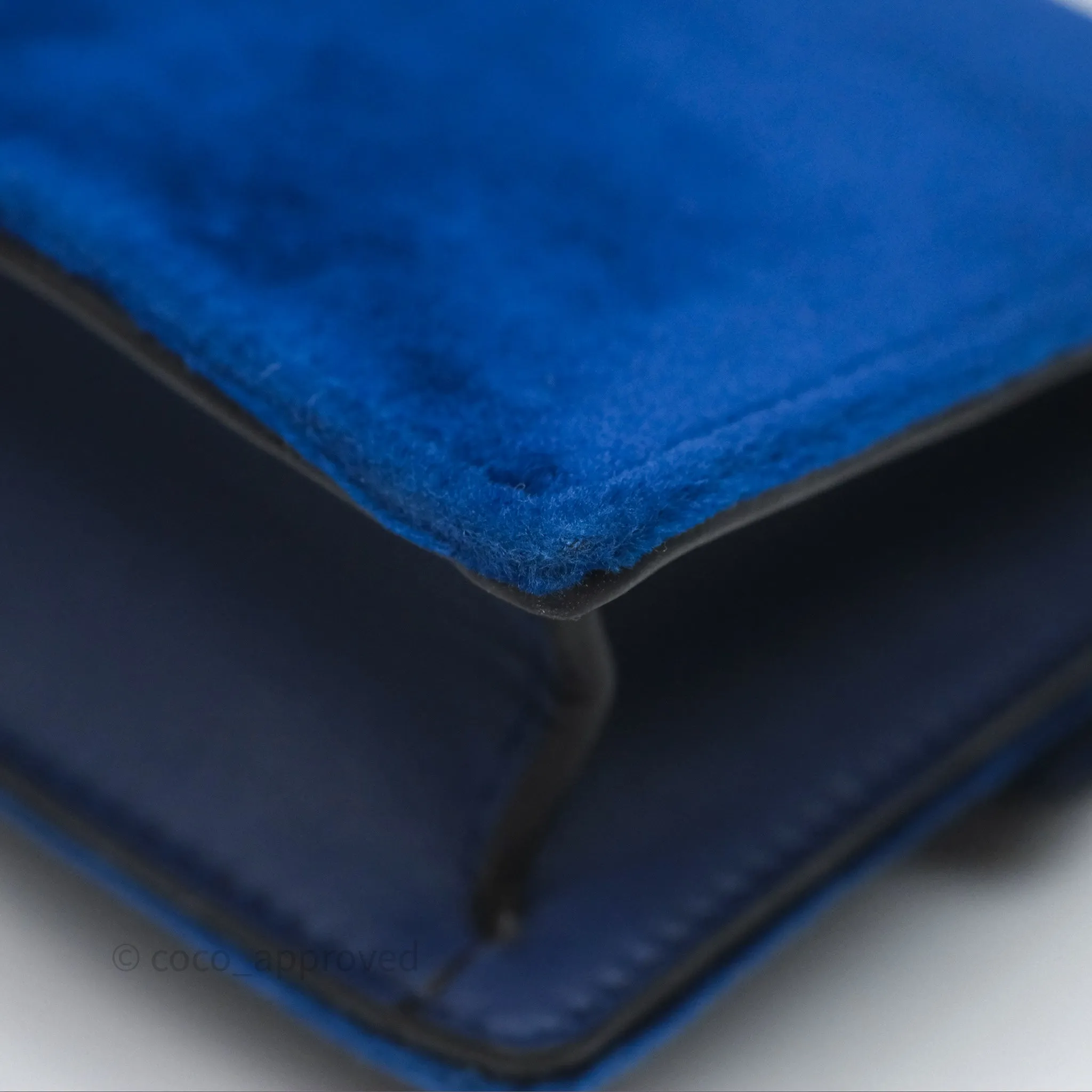 Gucci Super Mini Dionysus Crossbody Bag Royal Blue Velvet