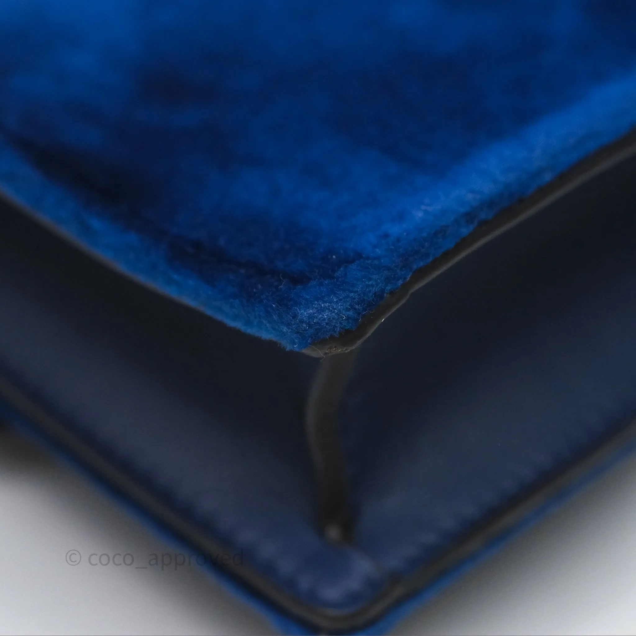 Gucci Super Mini Dionysus Crossbody Bag Royal Blue Velvet