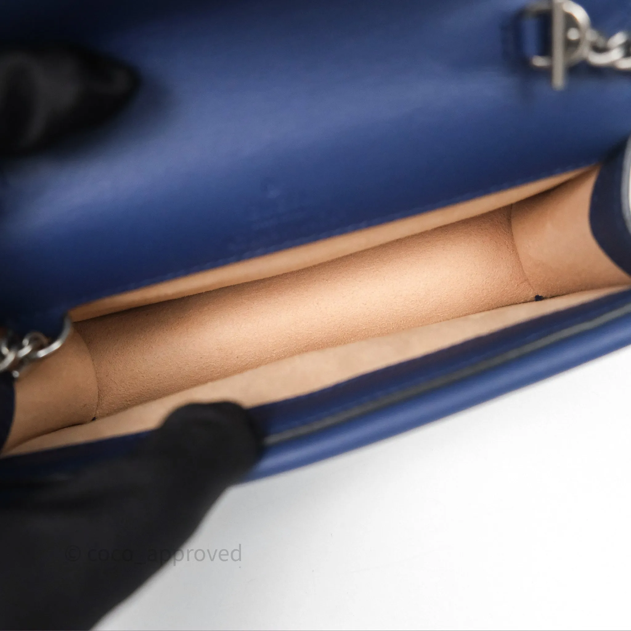 Gucci Super Mini Dionysus Crossbody Bag Royal Blue Velvet