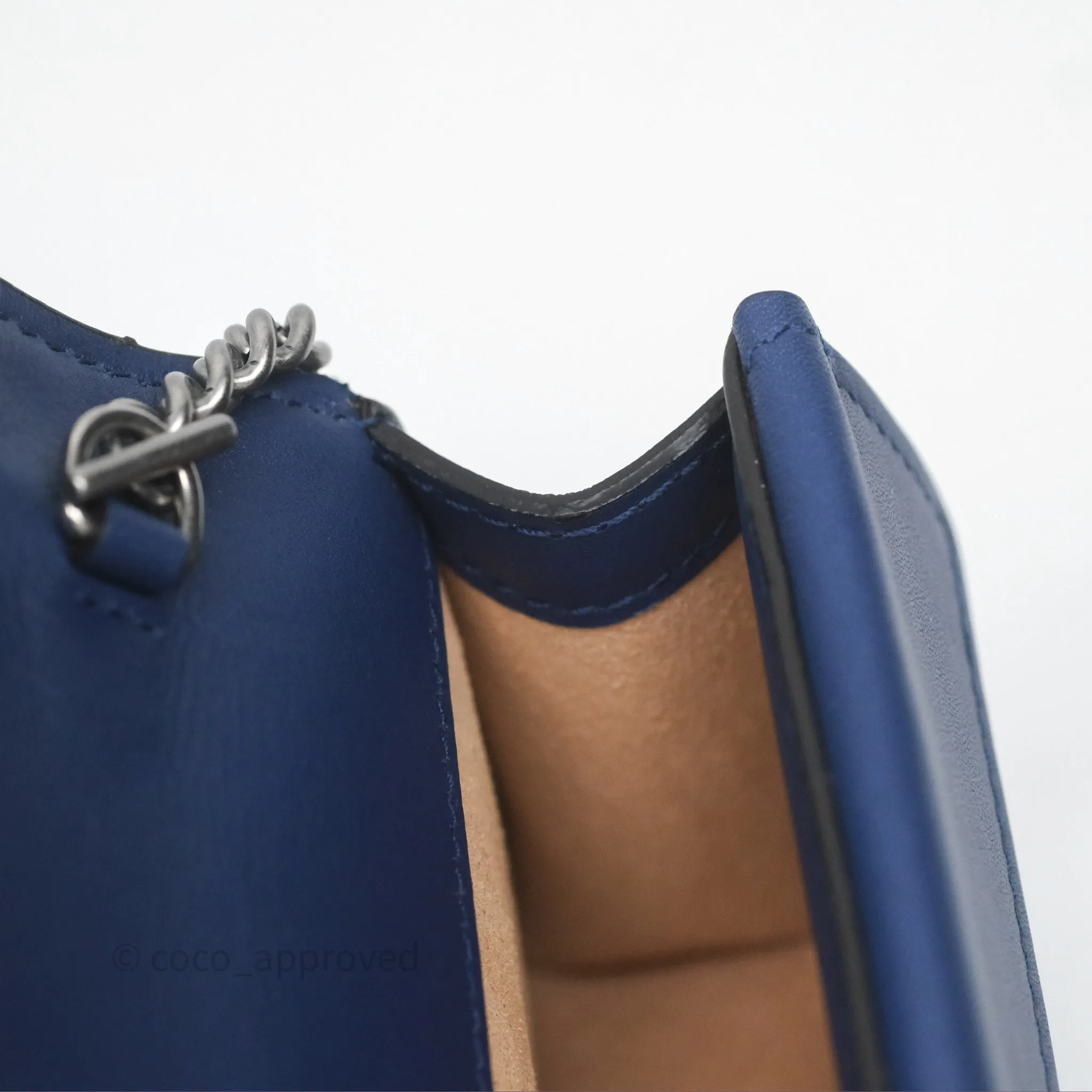 Gucci Super Mini Dionysus Crossbody Bag Royal Blue Velvet