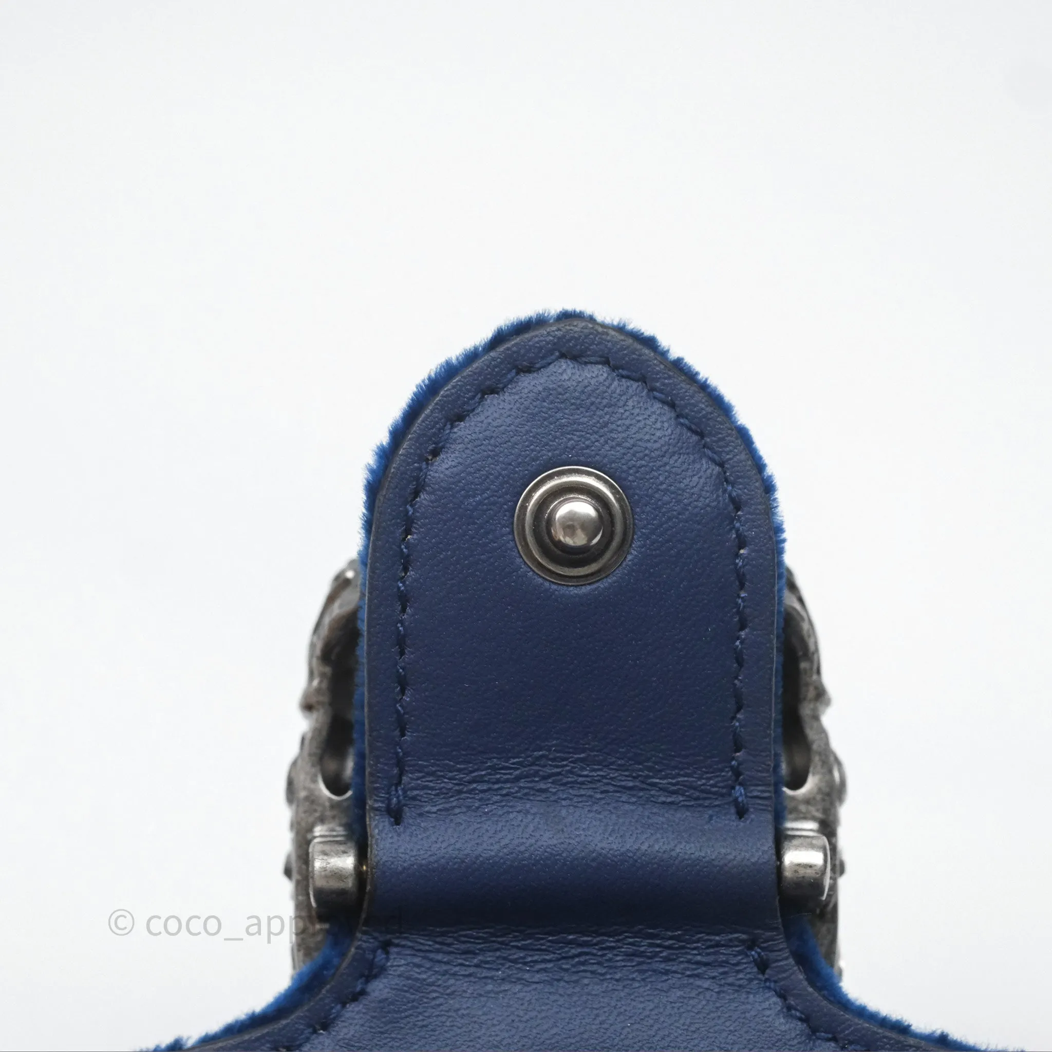 Gucci Super Mini Dionysus Crossbody Bag Royal Blue Velvet