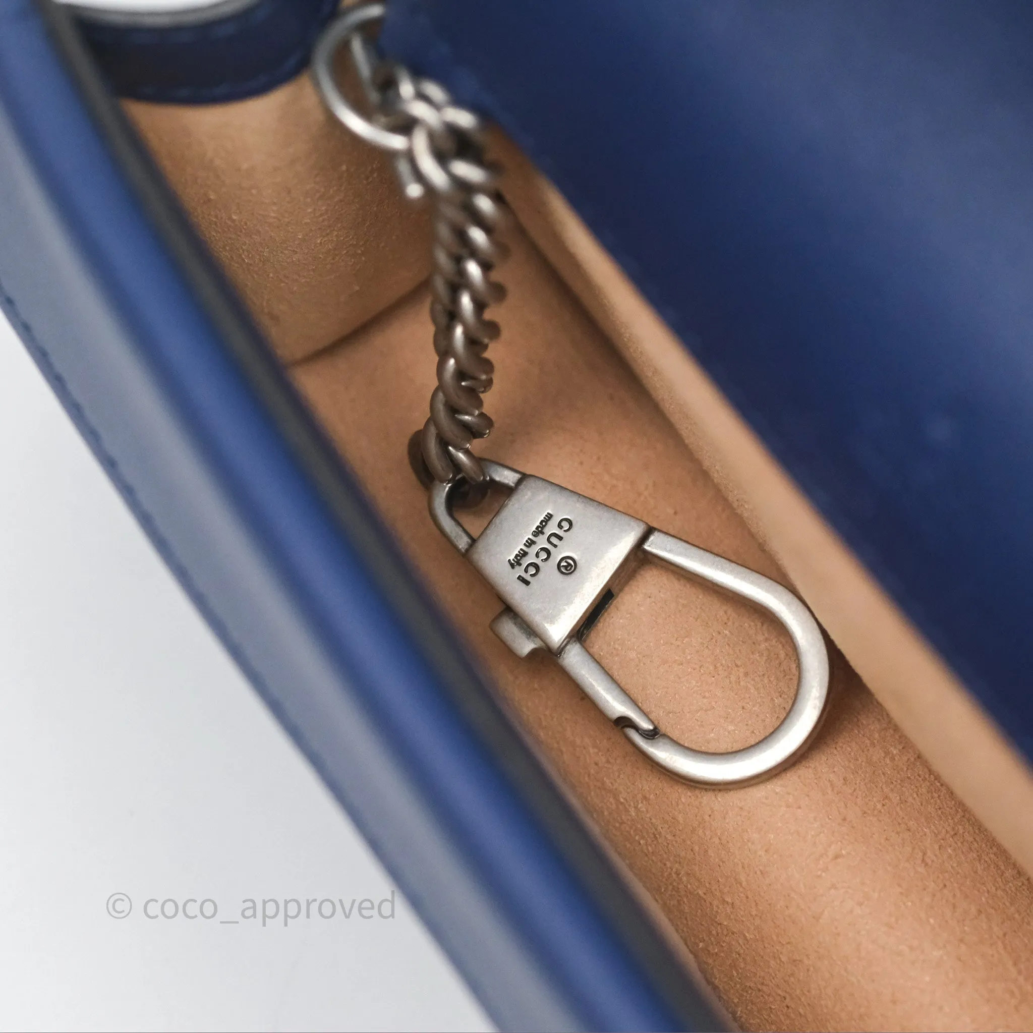 Gucci Super Mini Dionysus Crossbody Bag Royal Blue Velvet