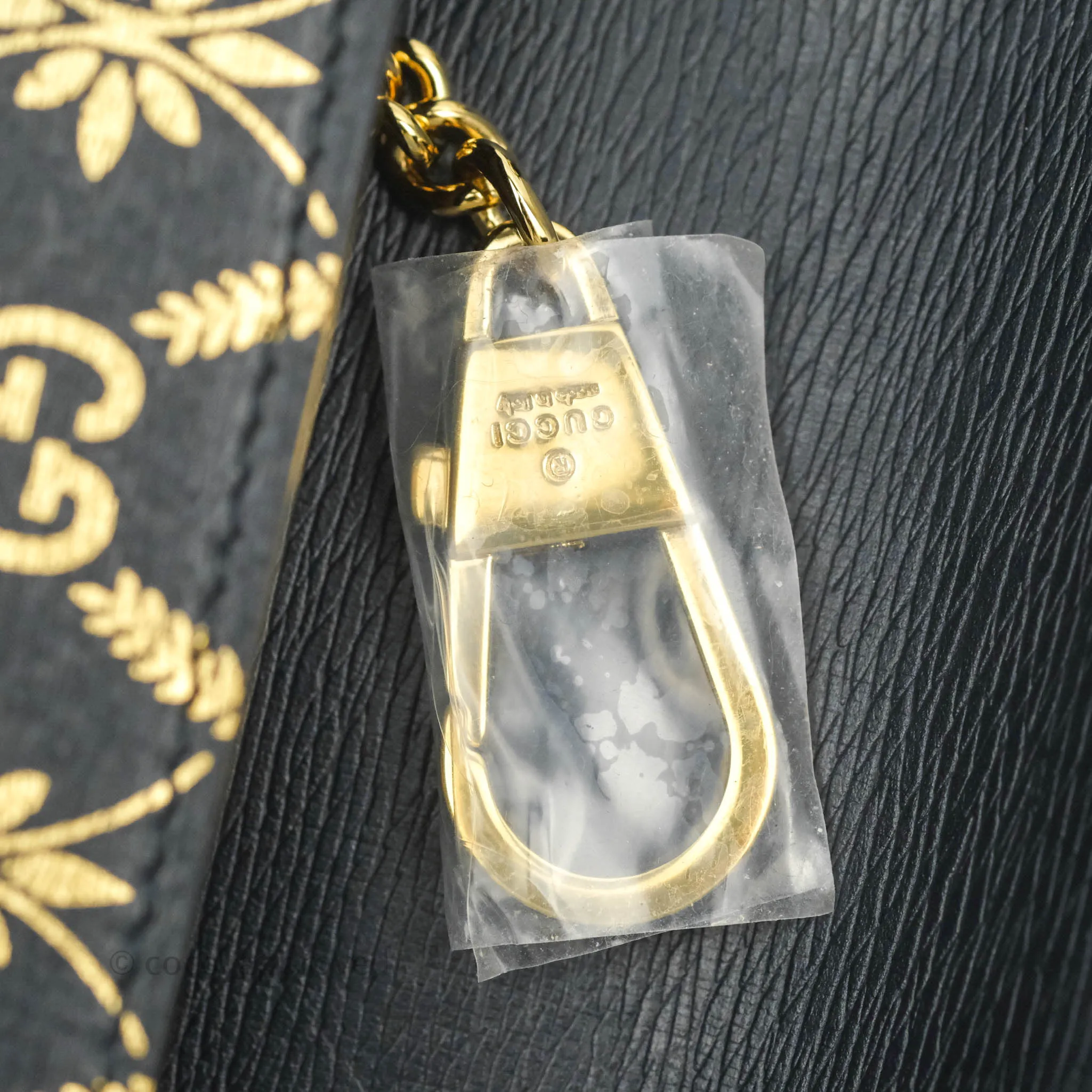 Gucci Super Mini GG Sylvie Bag Black Calfskin Gold Hardware