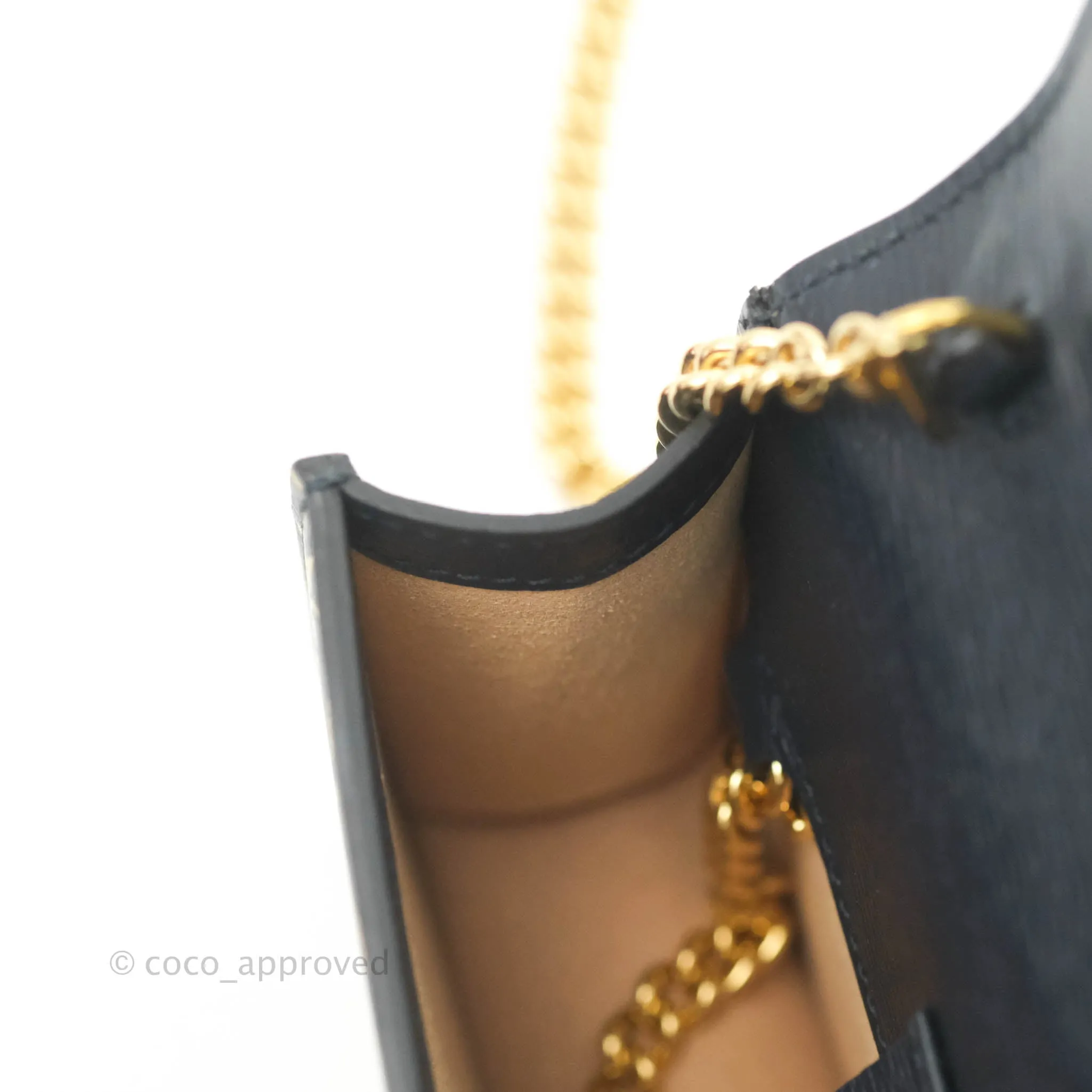 Gucci Super Mini GG Sylvie Bag Black Calfskin Gold Hardware