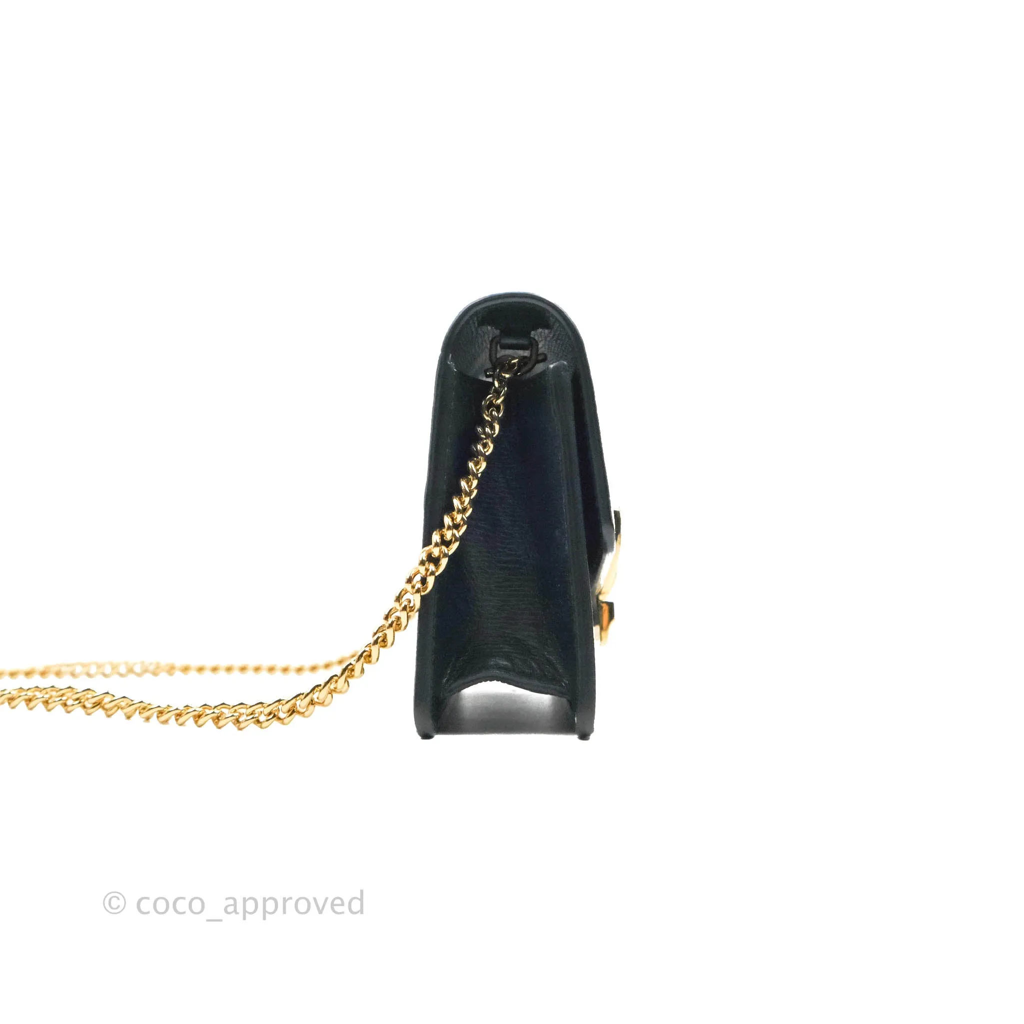 Gucci Super Mini GG Sylvie Bag Black Calfskin Gold Hardware