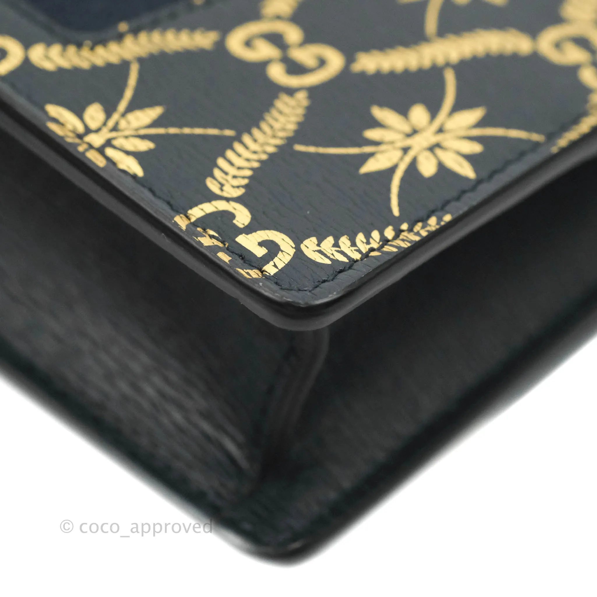 Gucci Super Mini GG Sylvie Bag Black Calfskin Gold Hardware