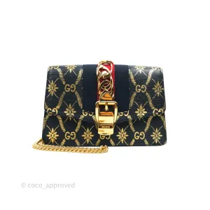 Gucci Super Mini GG Sylvie Bag Black Calfskin Gold Hardware