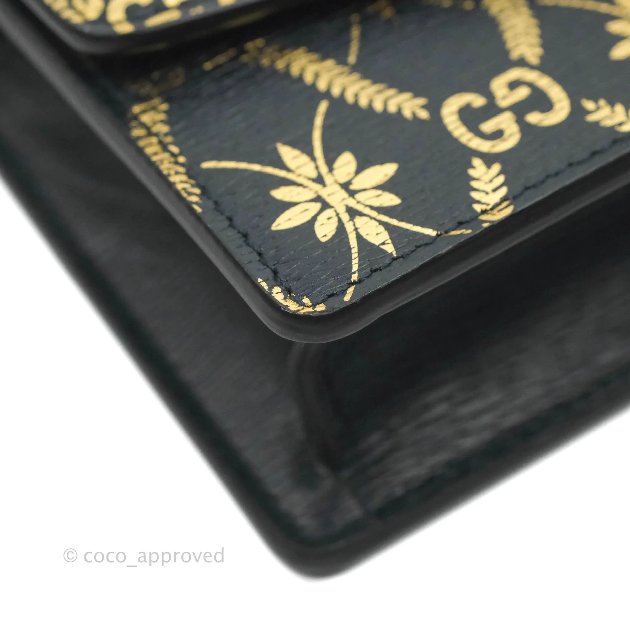 Gucci Super Mini GG Sylvie Bag Black Calfskin Gold Hardware