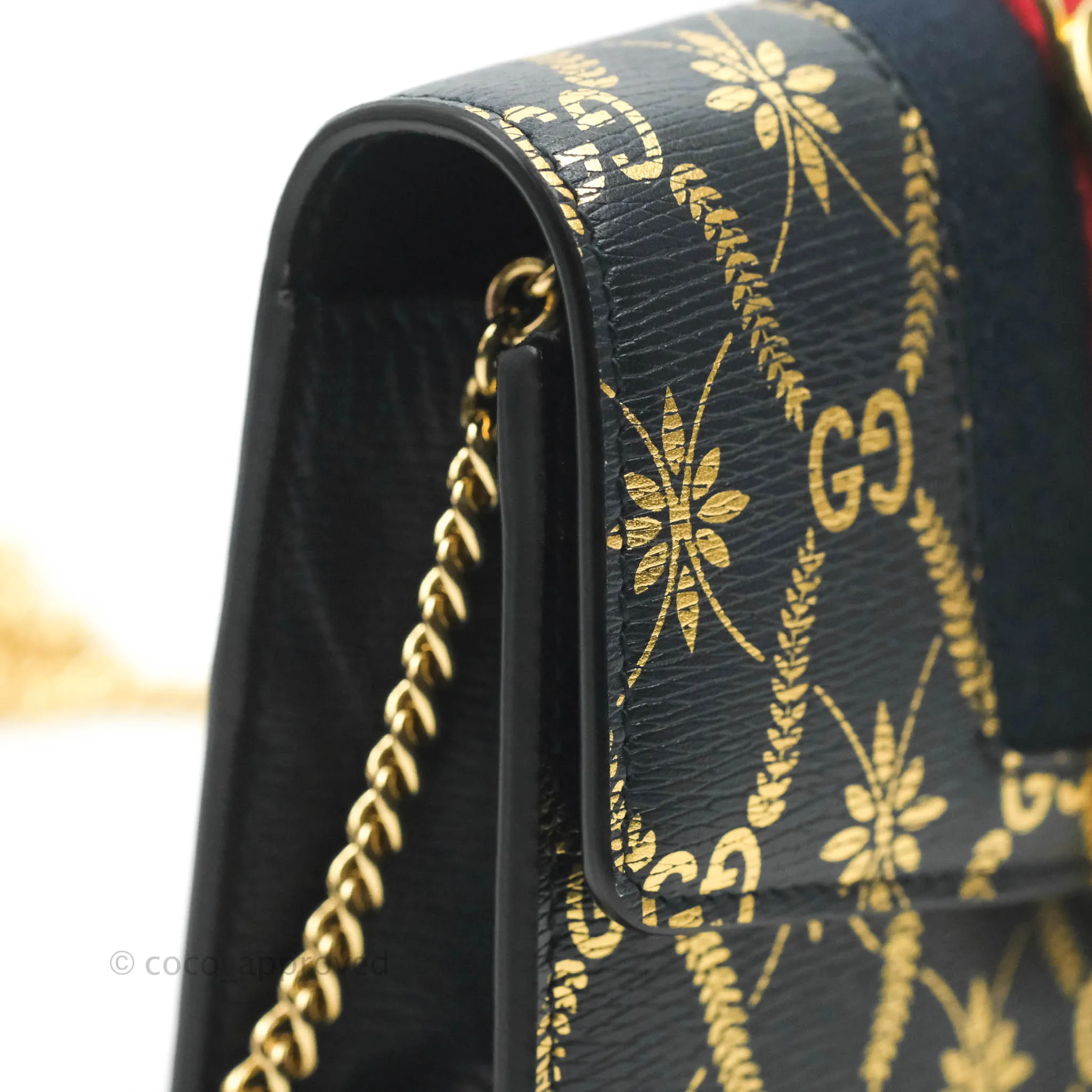 Gucci Super Mini GG Sylvie Bag Black Calfskin Gold Hardware