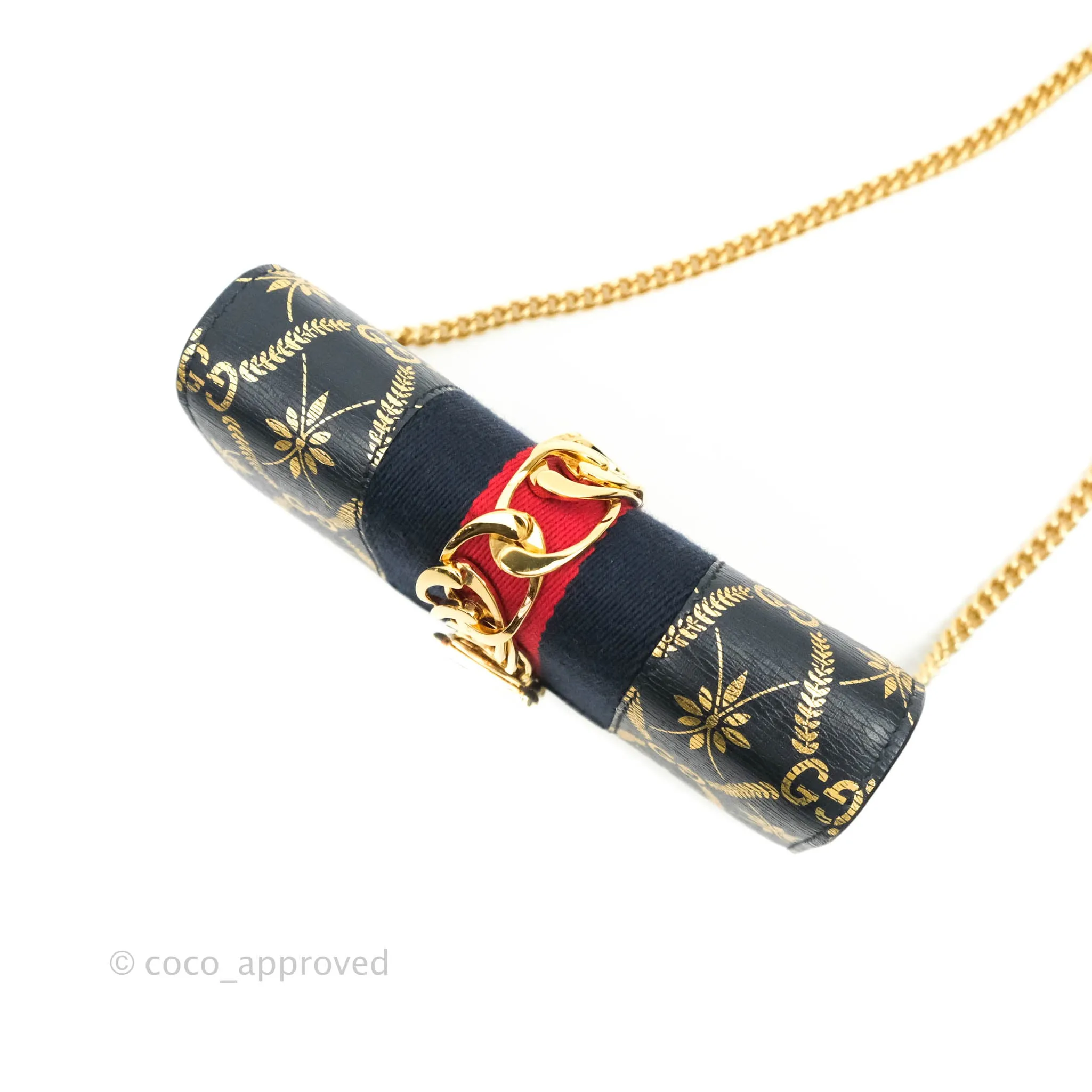 Gucci Super Mini GG Sylvie Bag Black Calfskin Gold Hardware