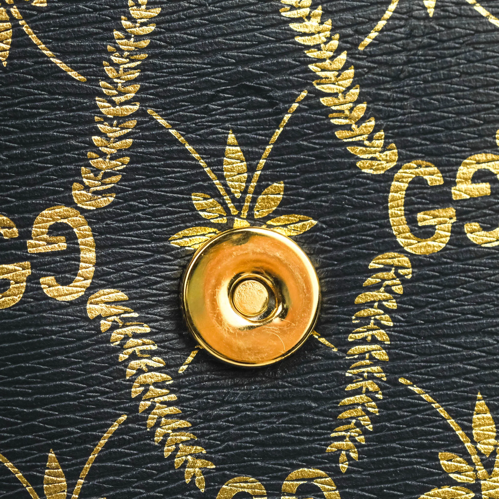 Gucci Super Mini GG Sylvie Bag Black Calfskin Gold Hardware