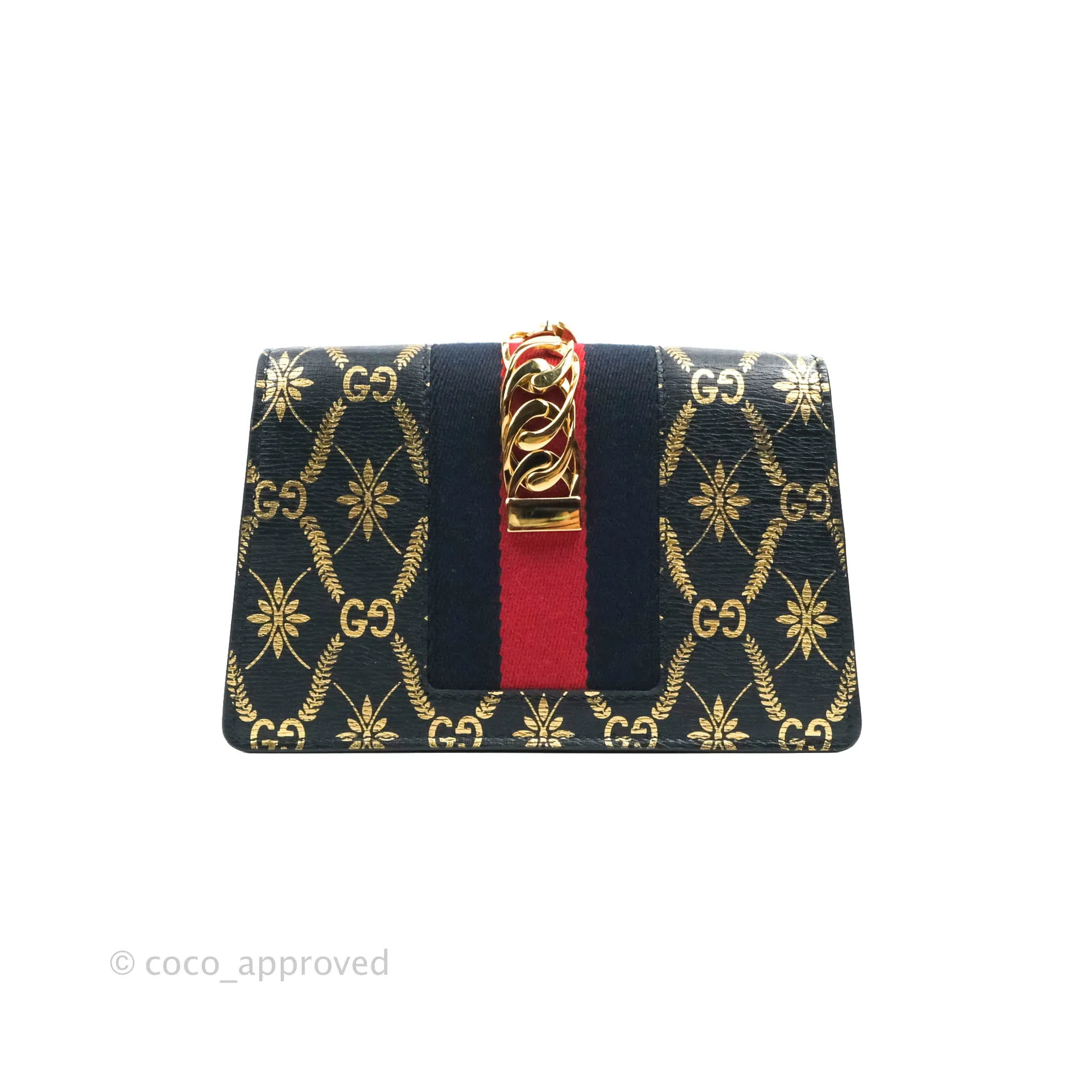 Gucci Super Mini GG Sylvie Bag Black Calfskin Gold Hardware