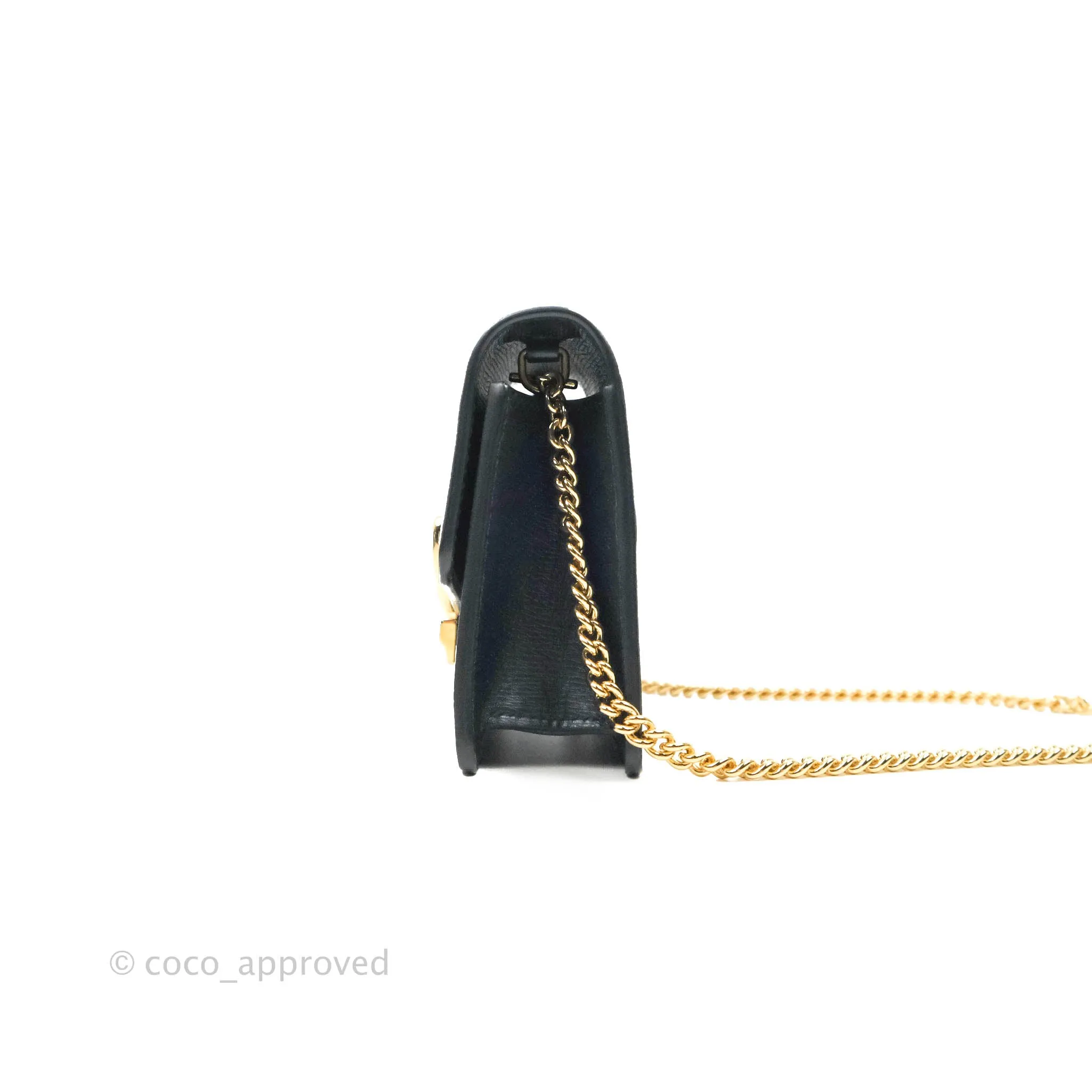 Gucci Super Mini GG Sylvie Bag Black Calfskin Gold Hardware