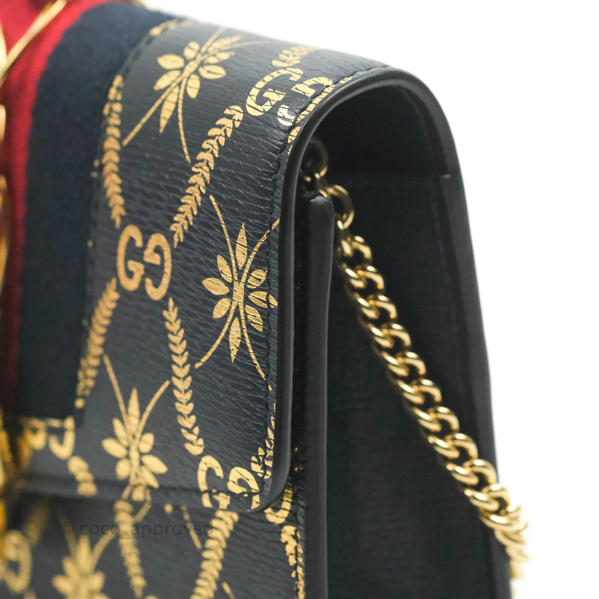 Gucci Super Mini GG Sylvie Bag Black Calfskin Gold Hardware
