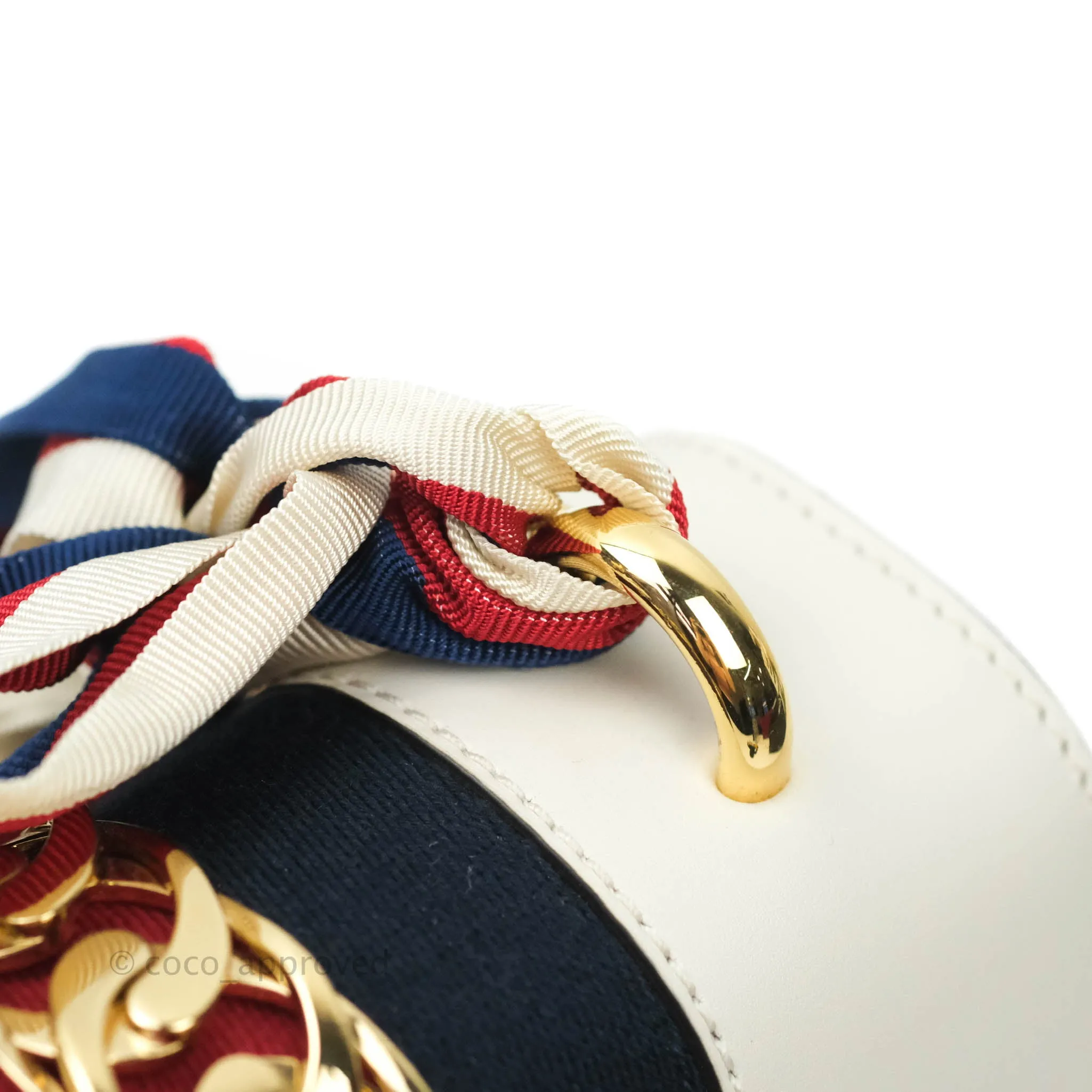Gucci Sylvie Mini White Calfskin Bag 