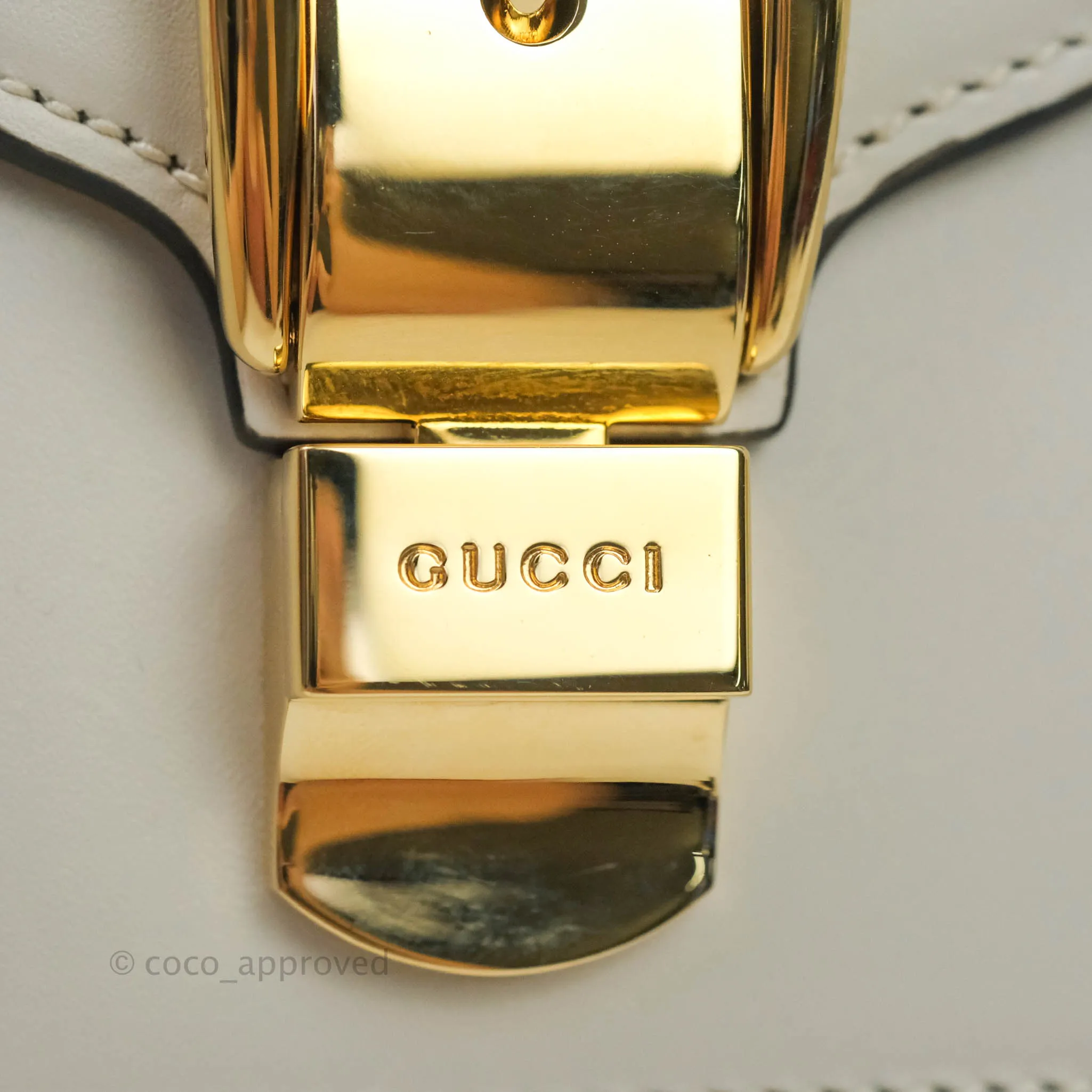 Gucci Sylvie Mini White Calfskin Bag 