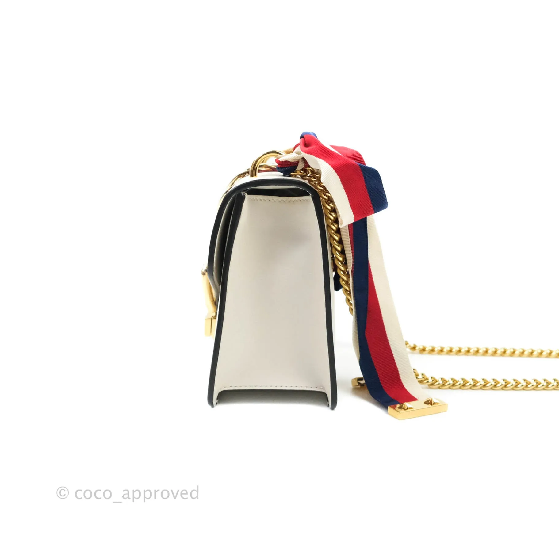 Gucci Sylvie Mini White Calfskin Bag 